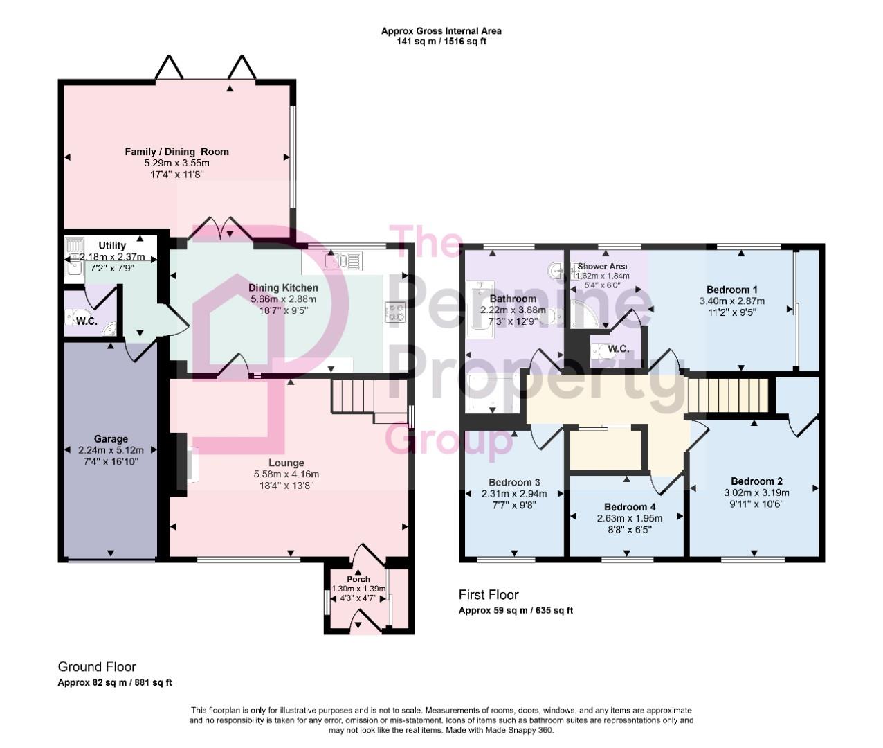 38, Roman Road, Barnsley floorplan