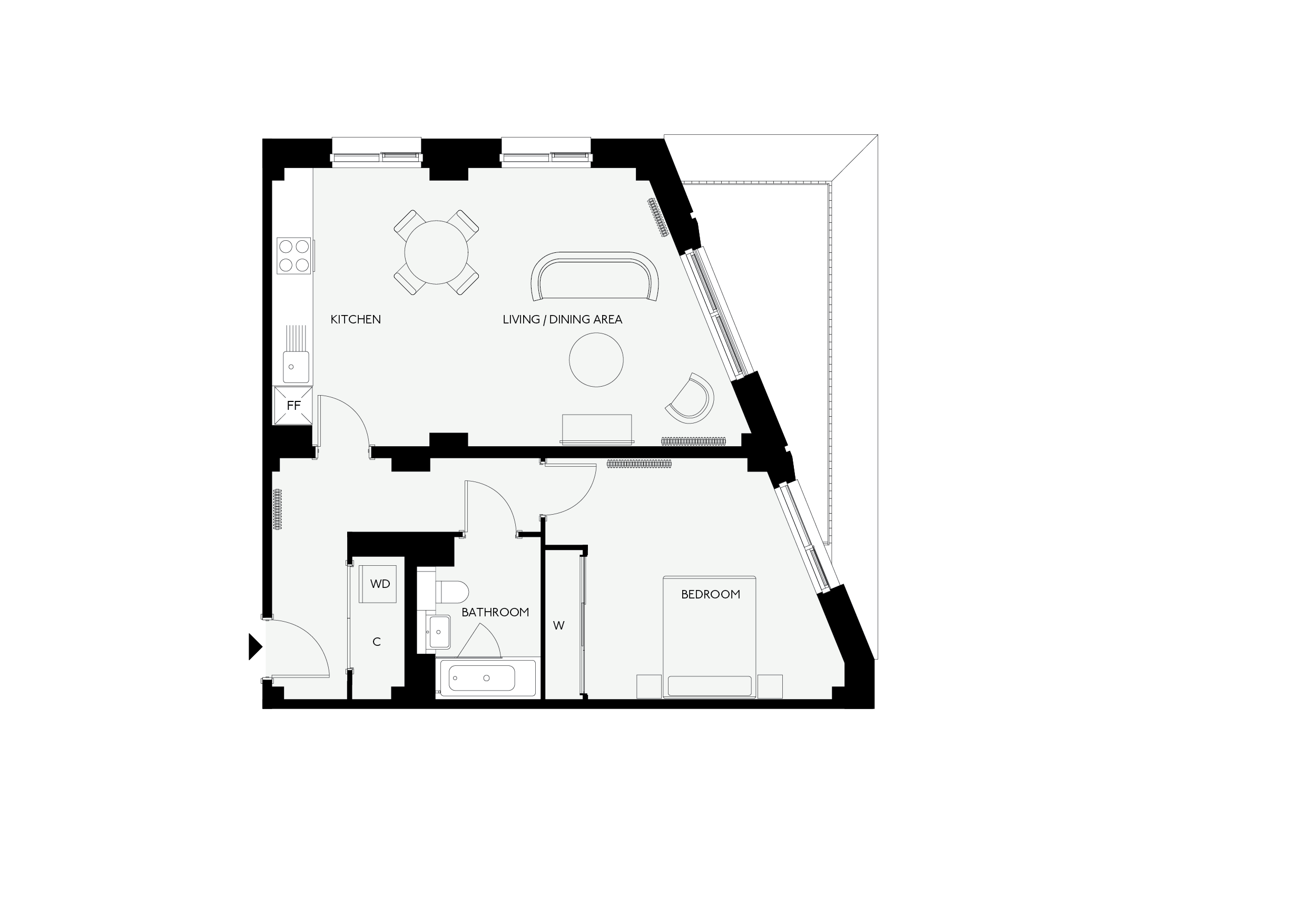 Apartment 435, Eades Apartments, 11 Selborne Road, London floorplan
