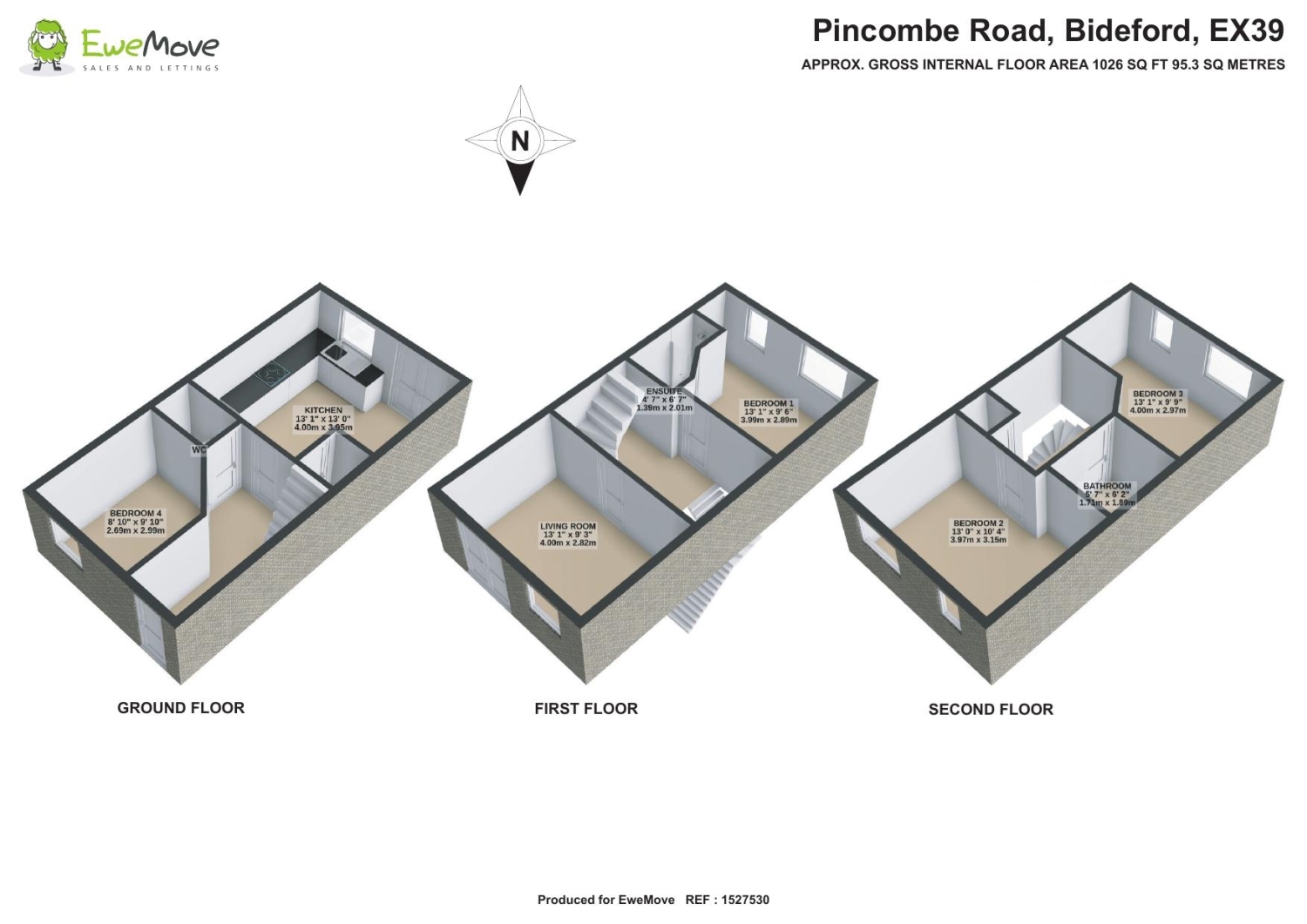 37, Pincombe Road, Bideford floorplan