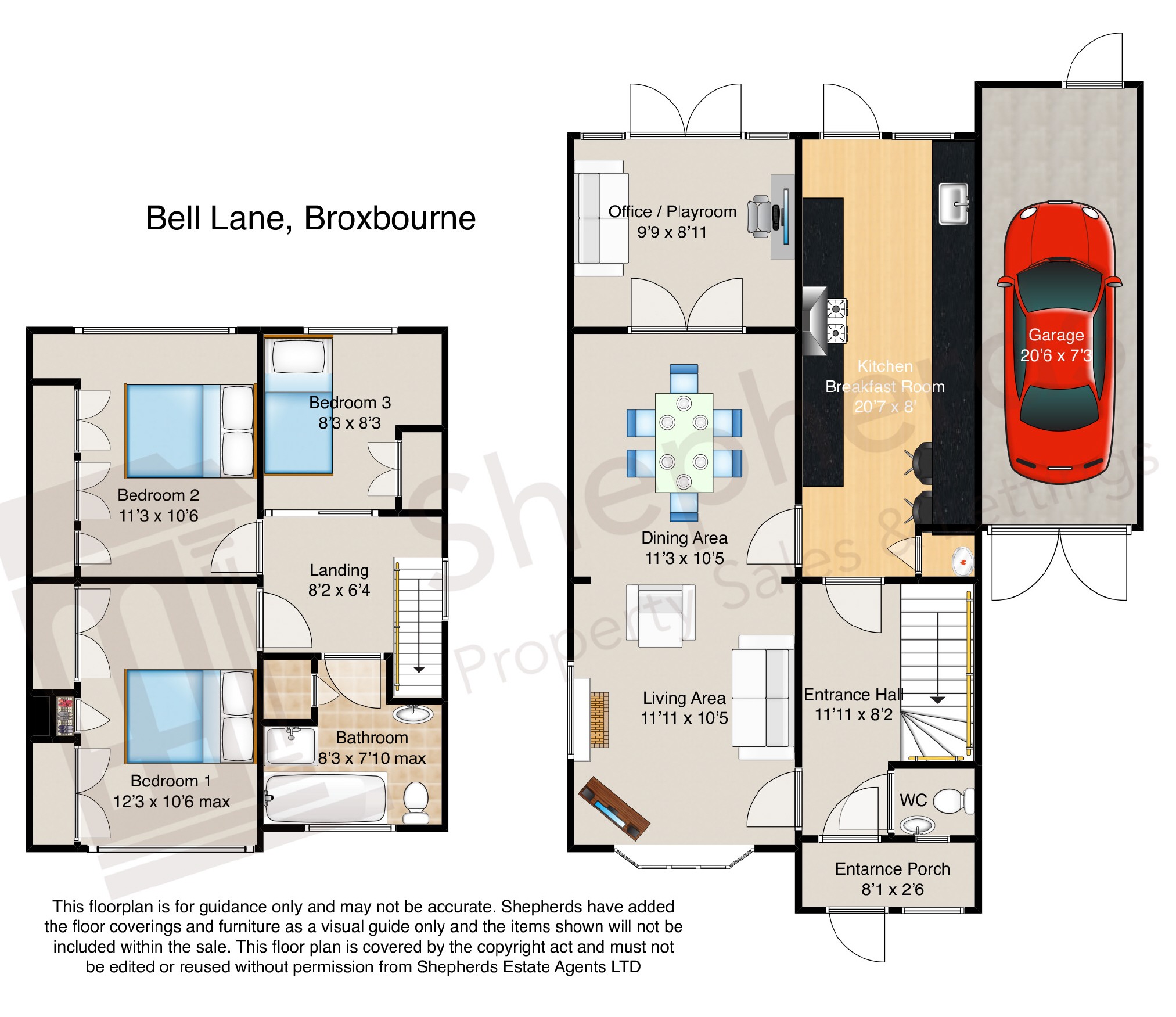 3 Bedrooms Semi-detached house for sale in Bell Lane, Broxbourne, Hertfordshire EN10