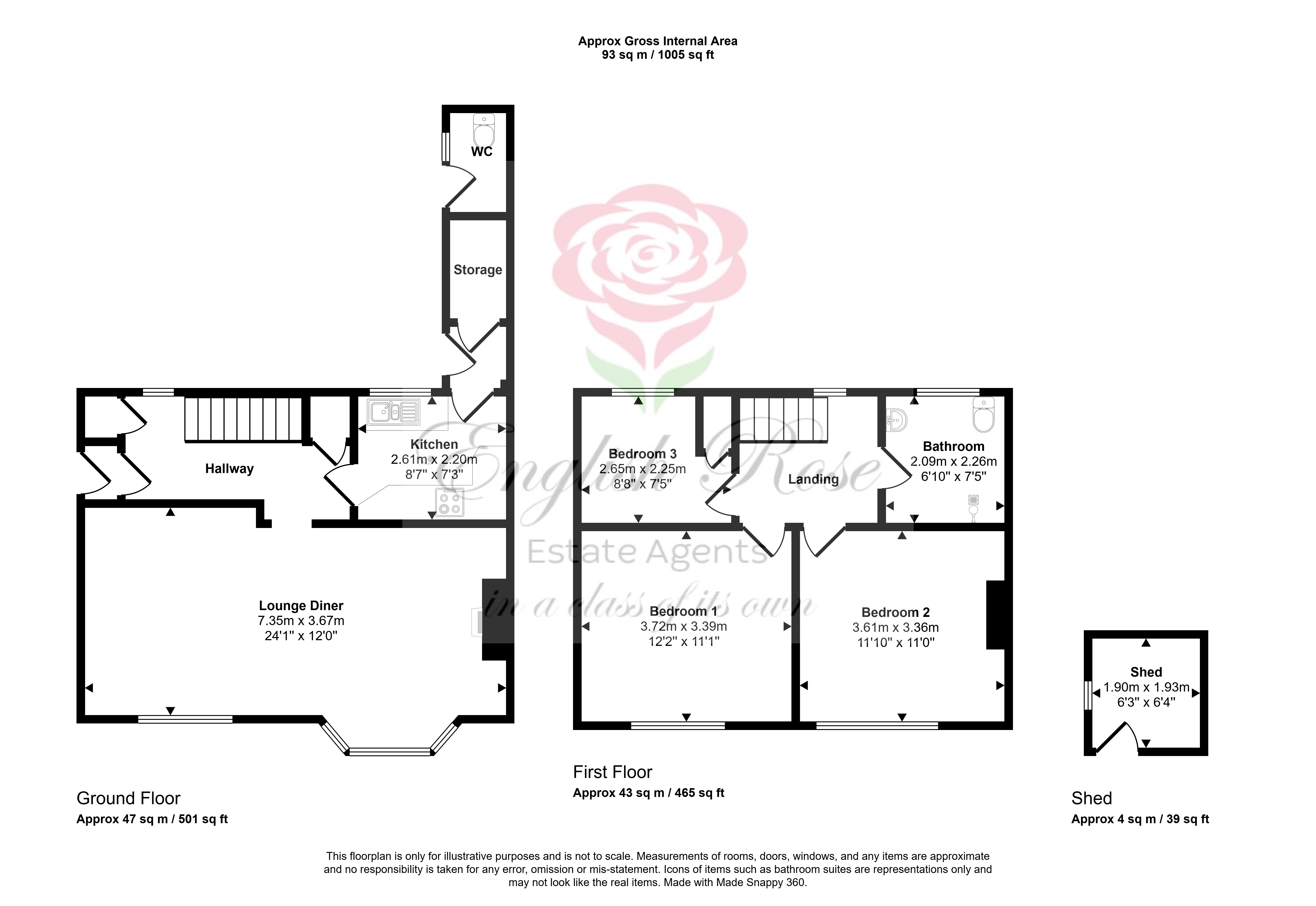 16, Frederick Avenue, Kirkby In Ashfield floorplan