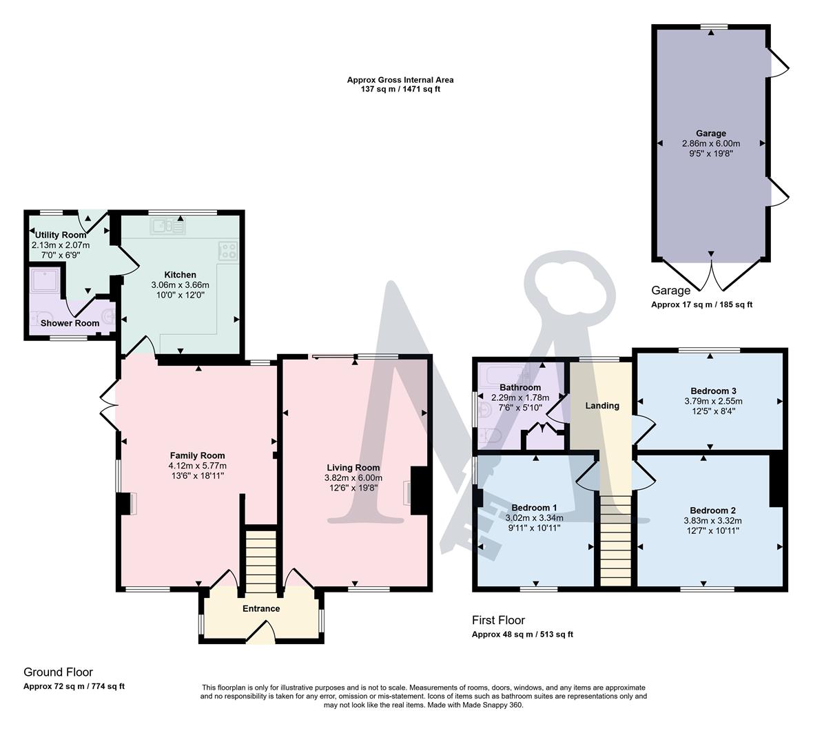 1, Charnborough Road, Coalville floorplan
