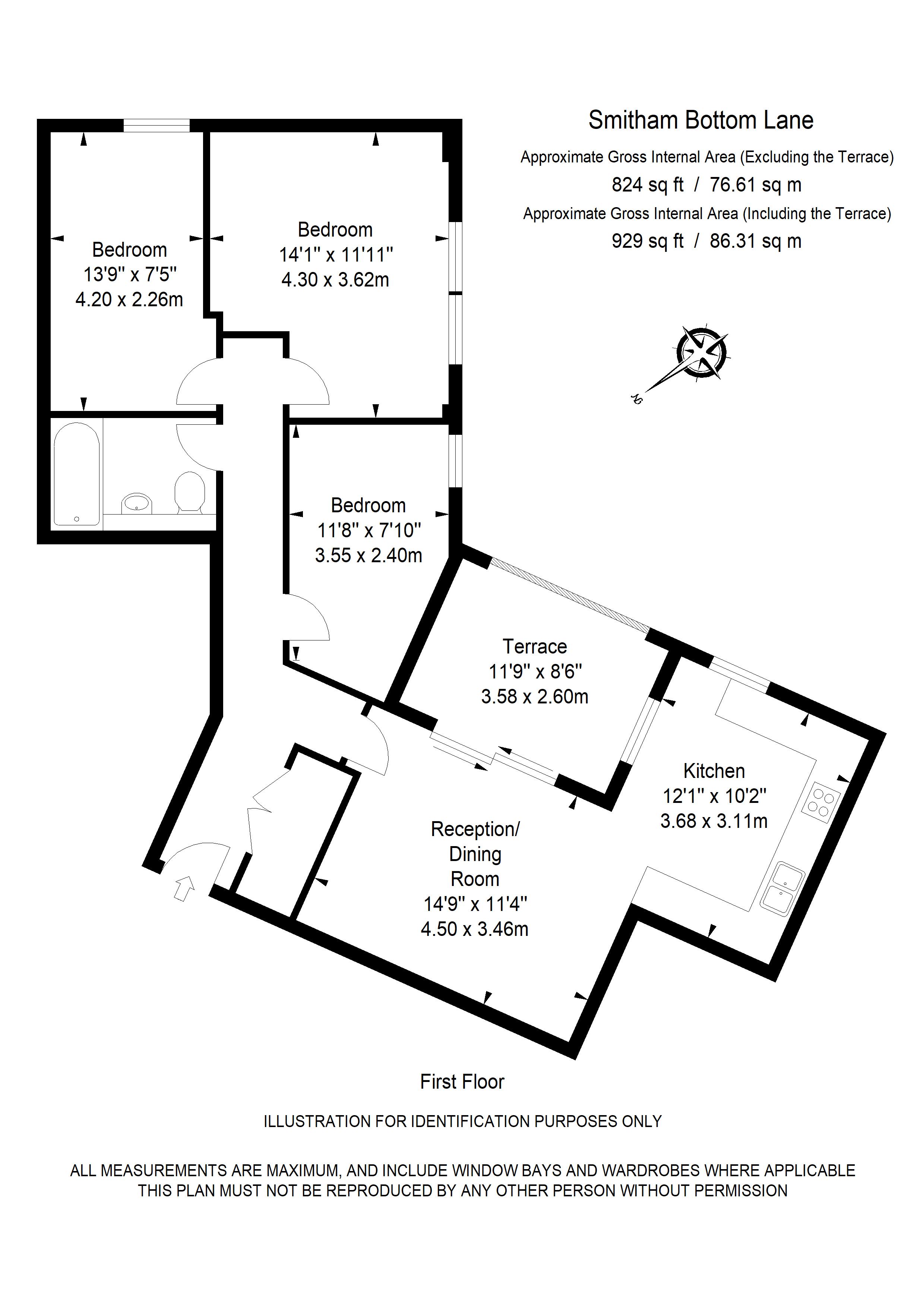 Flat 3, 1 Smitham Bottom Lane, Purley floorplan
