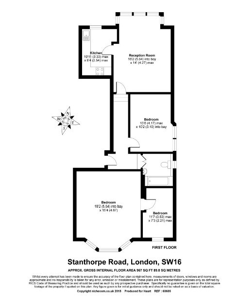 75 Flat 4,, Stanthorpe Road, London floorplan