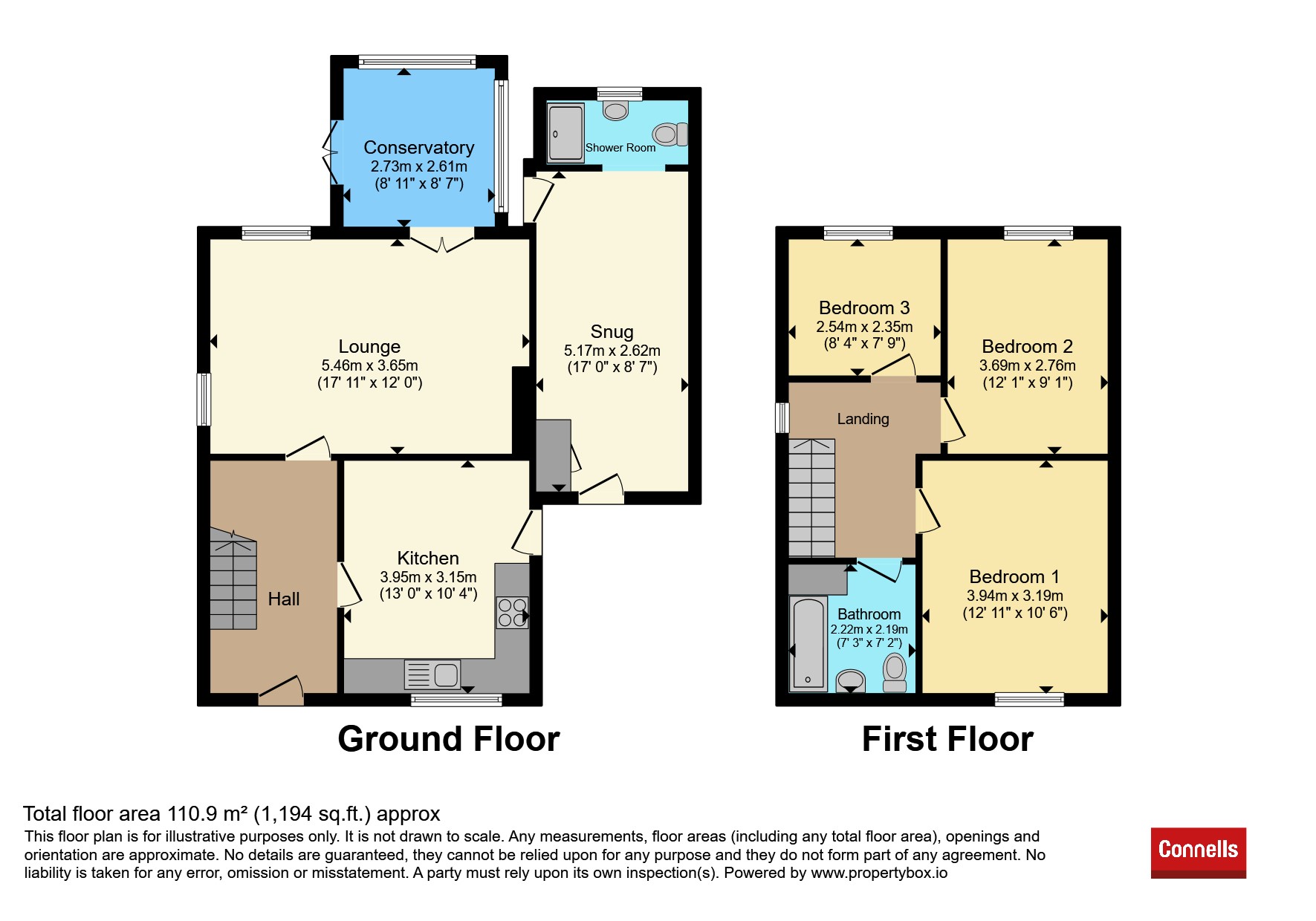 61, Shrubbery Road, Pershore floorplan
