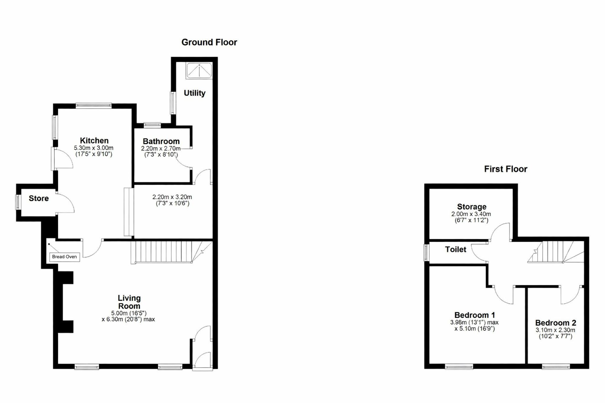 Storeside Cottage The Green, Crediton floorplan