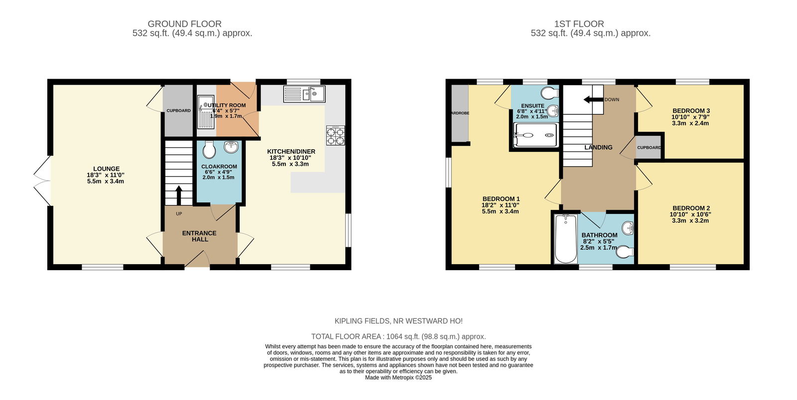 13 Kipling Fields, Nr Westward Ho! floorplan