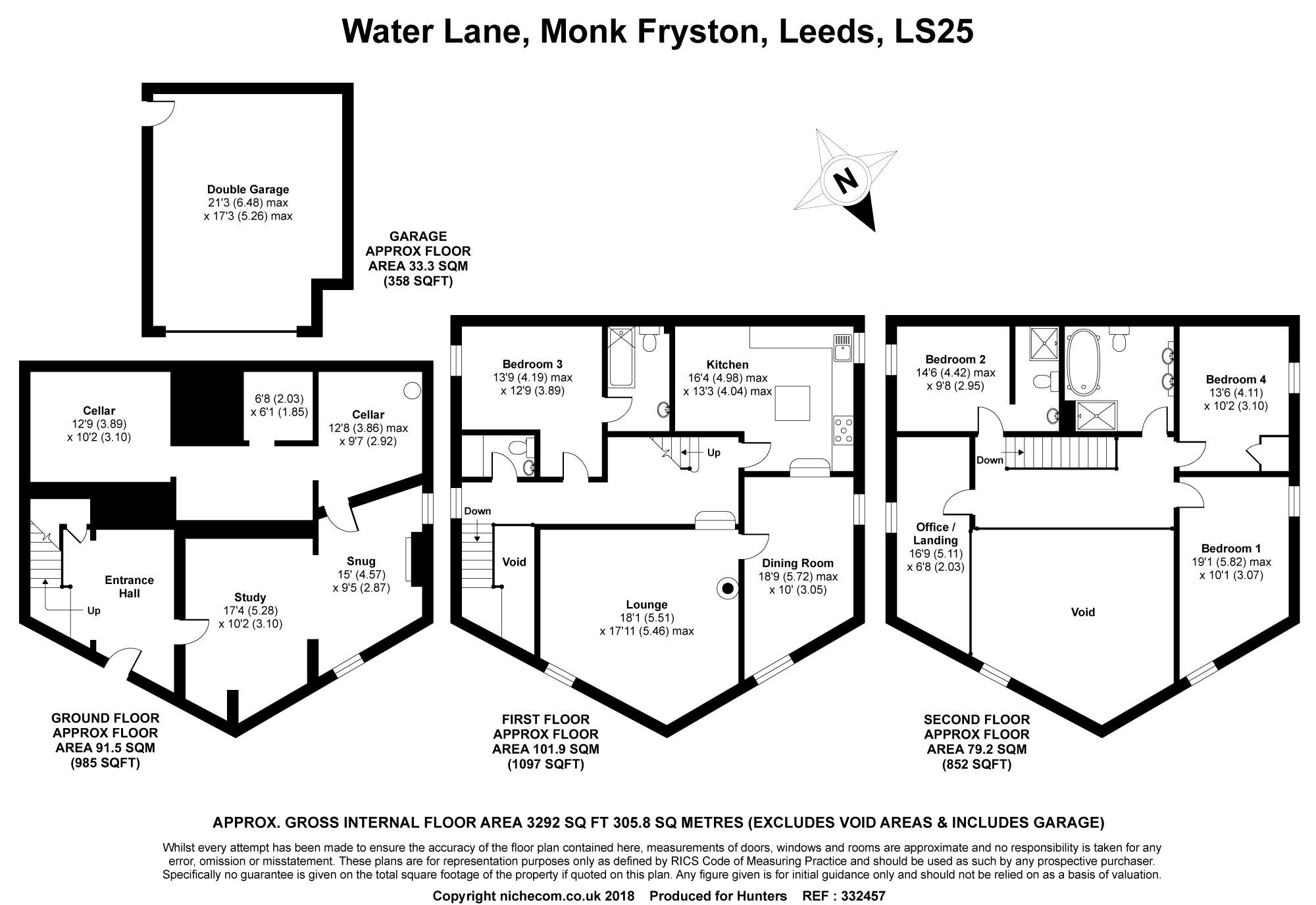 4 Bedrooms Semi-detached house for sale in The Old Chapel, Water Lane, Monk Fryston, Leeds LS25