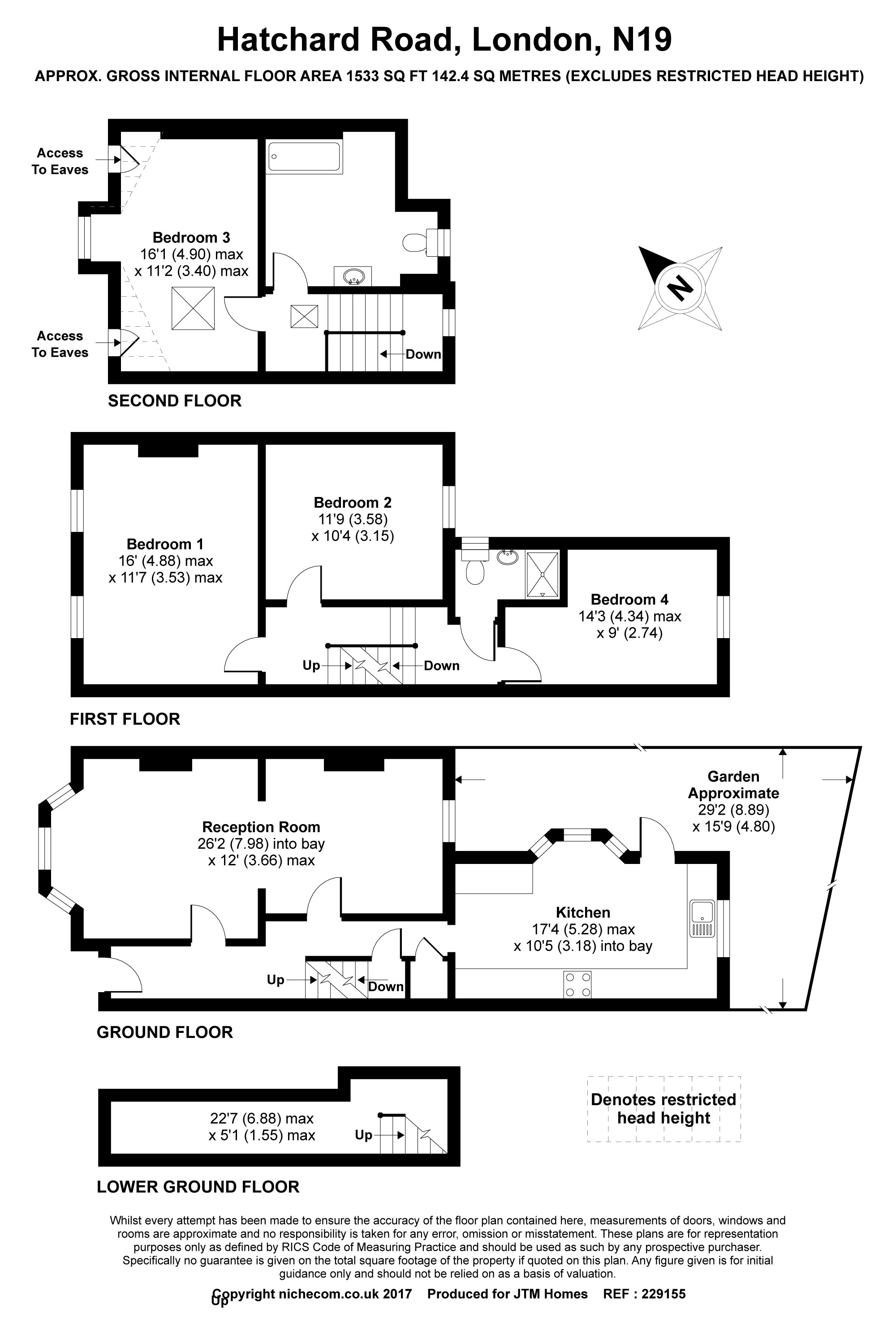 4 Bedrooms Terraced house for sale in Hatchard Road, London N19