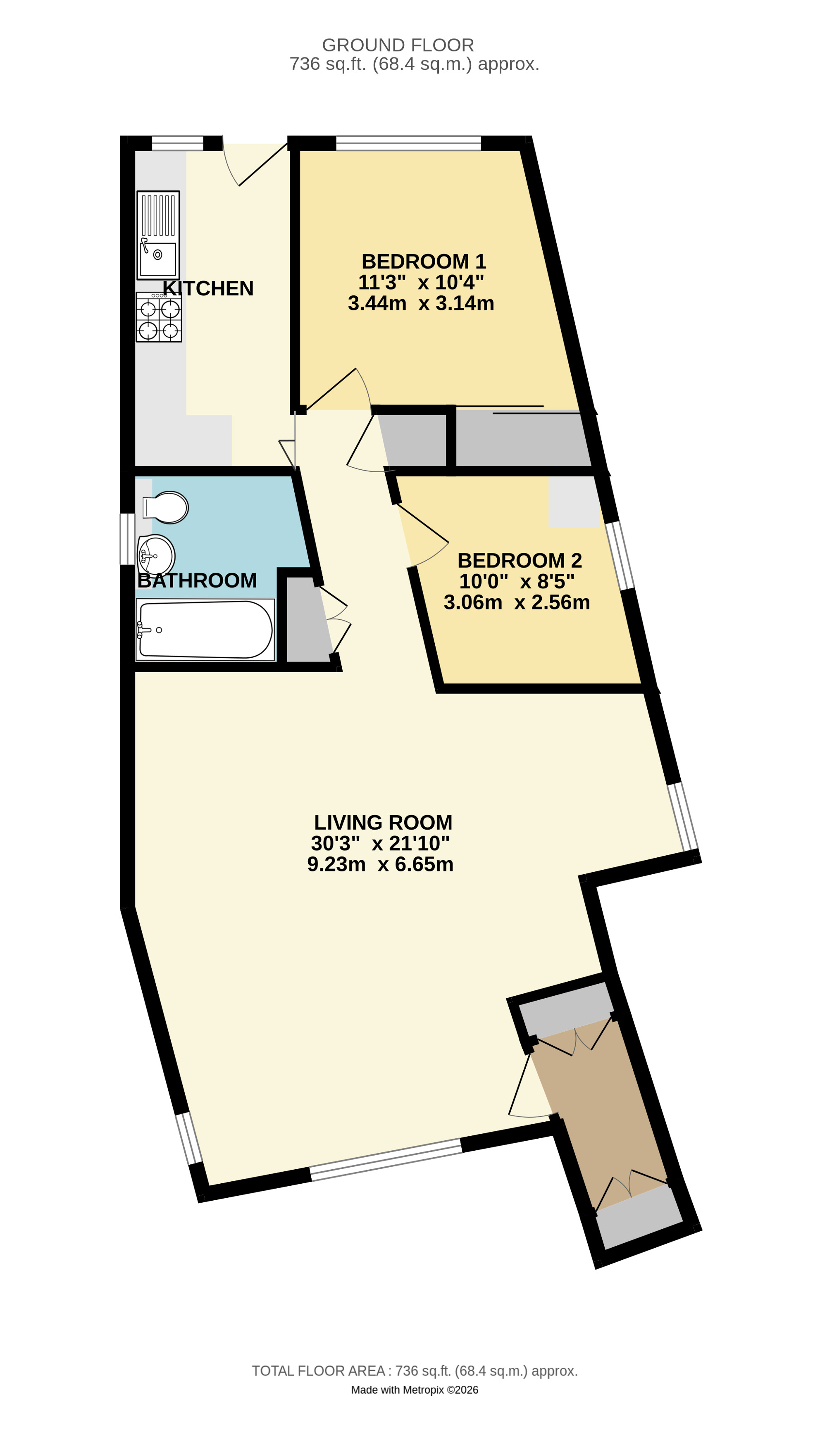 Flat 3, Old Barns,, High Street, Angmering floorplan