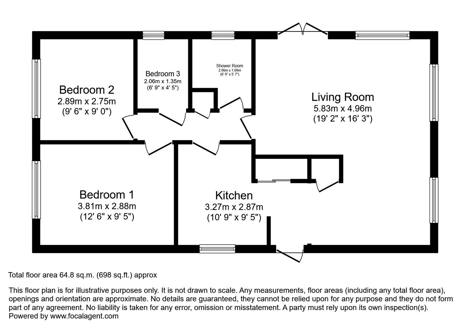 53 Sunnyhaven Park, Llandrindod Wells floorplan