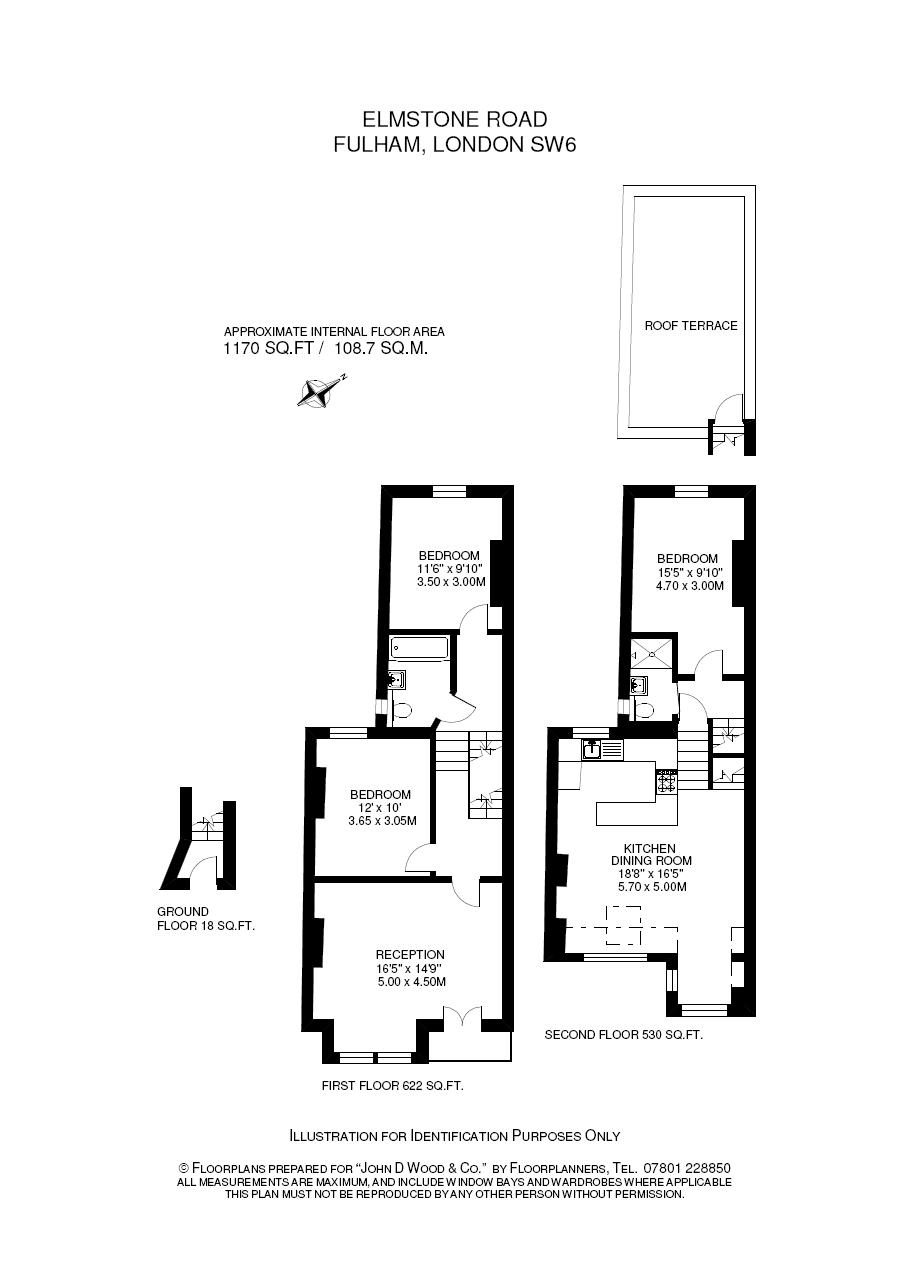 3 Bedrooms Flat to rent in Elmstone Road, Fulham SW6