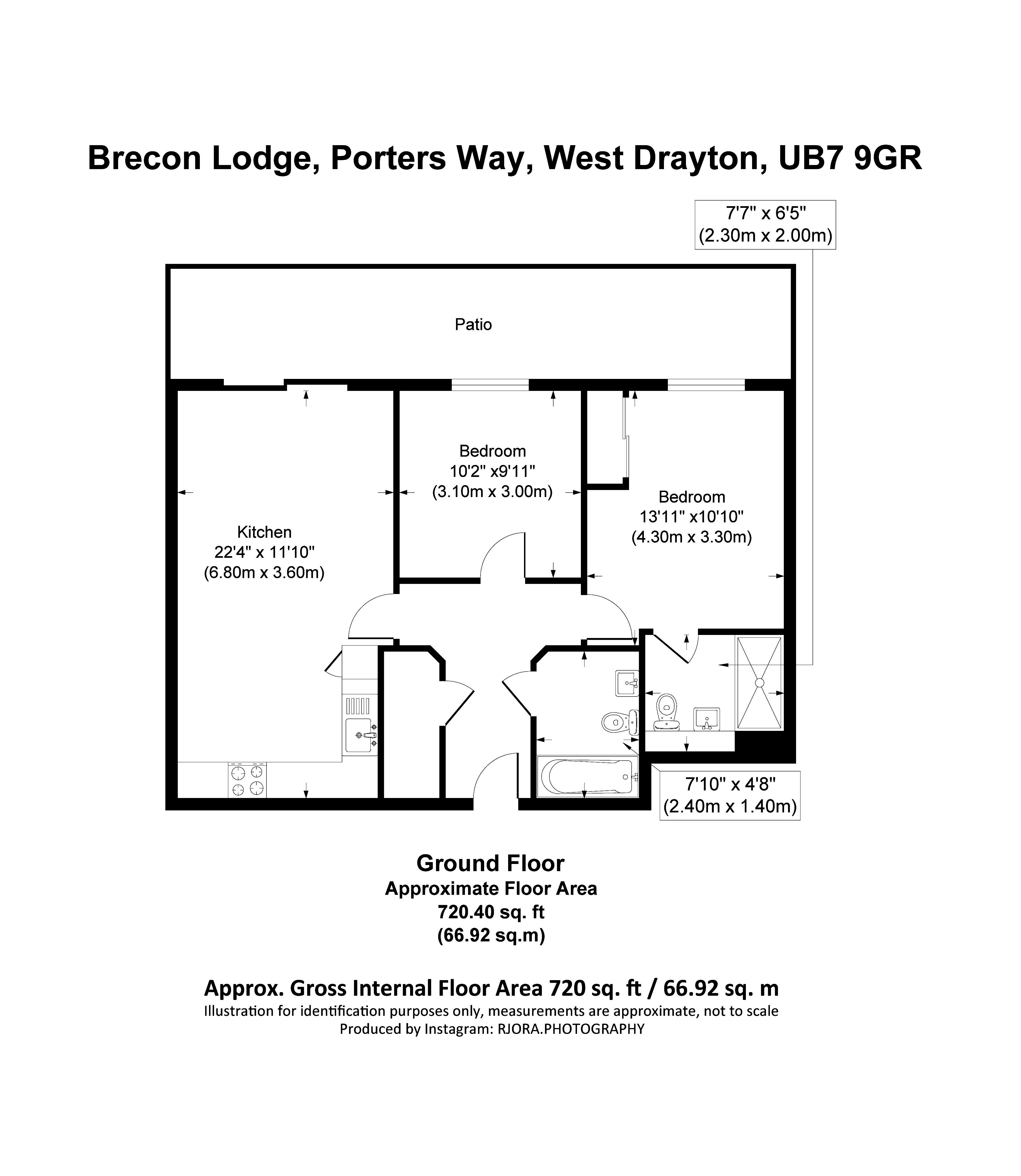 Porters Way, West Drayton UB7, 2 bedroom flat for sale 59725835