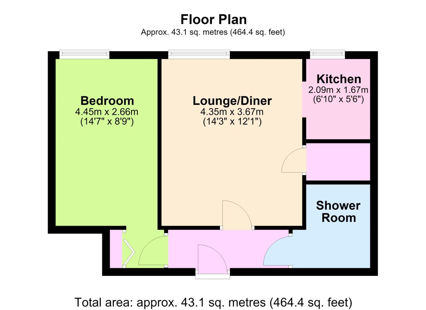 Flat 55, Homedrive House, The Drive, Hove floorplan
