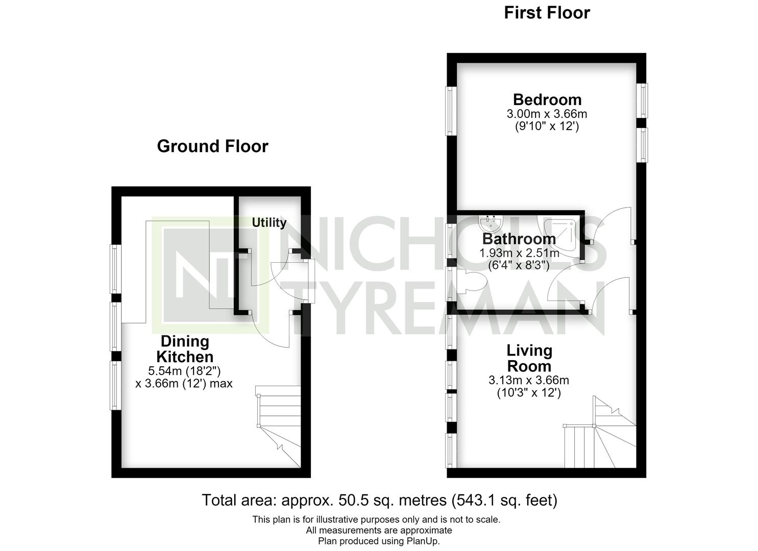 Apartment 1, The Coach House, 32 Robert Street, Harrogate floorplan
