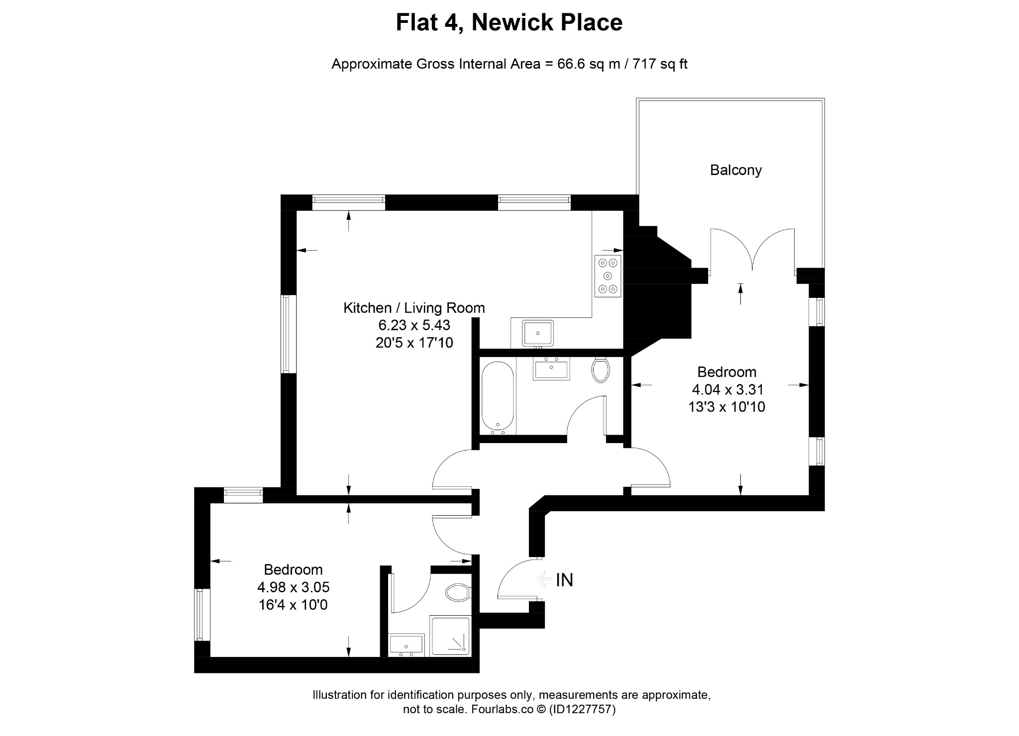 Flat 4, 1 Newick Place, Rottingdean floorplan