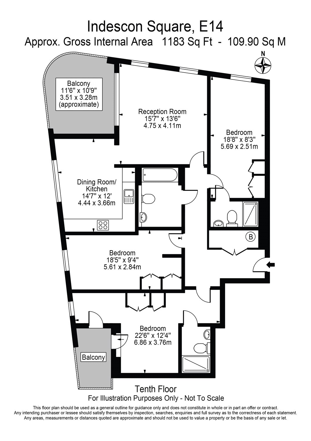 3 Bedrooms Flat for sale in Indescon Square, London E14