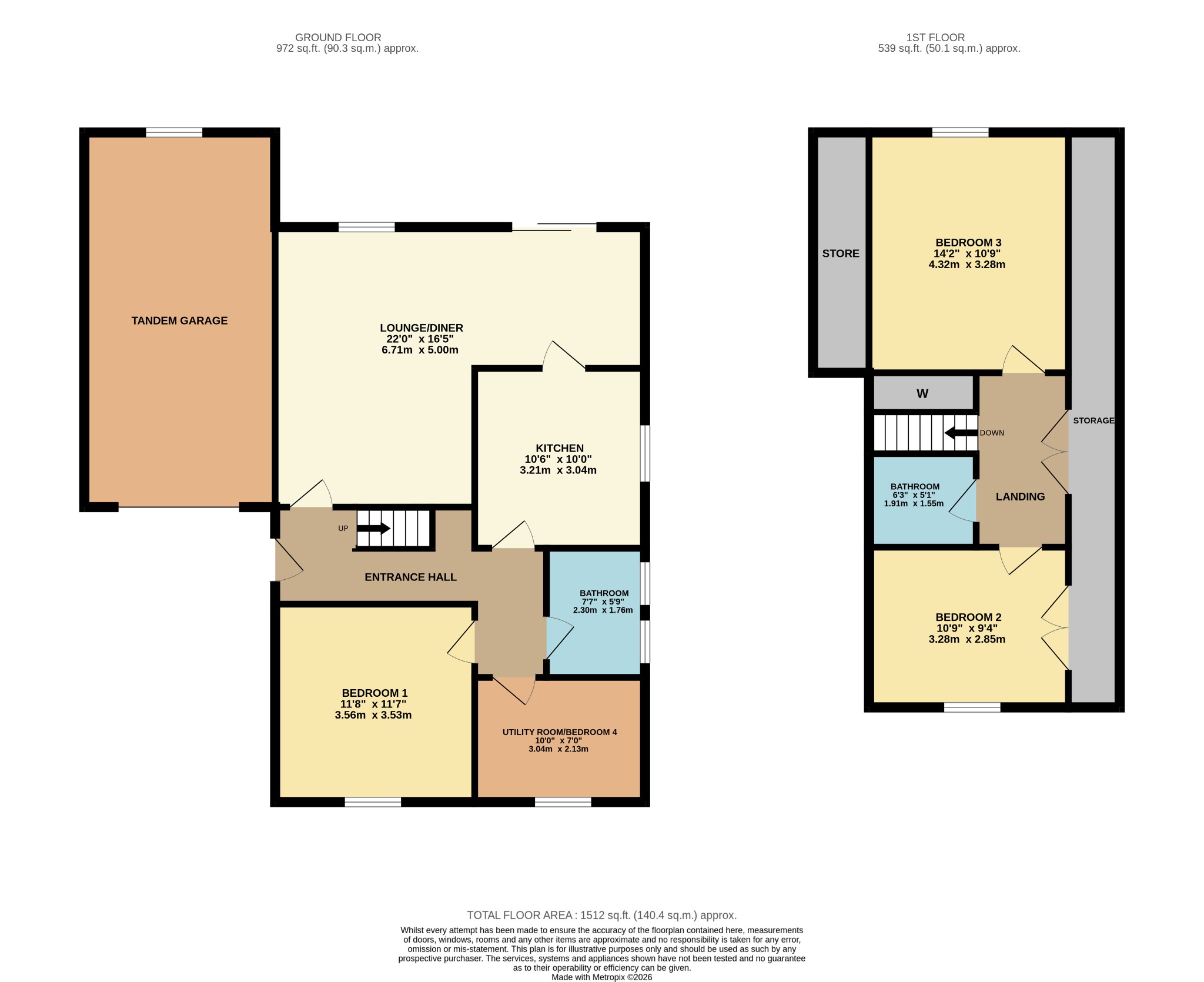 3, Melville Close, Hull floorplan