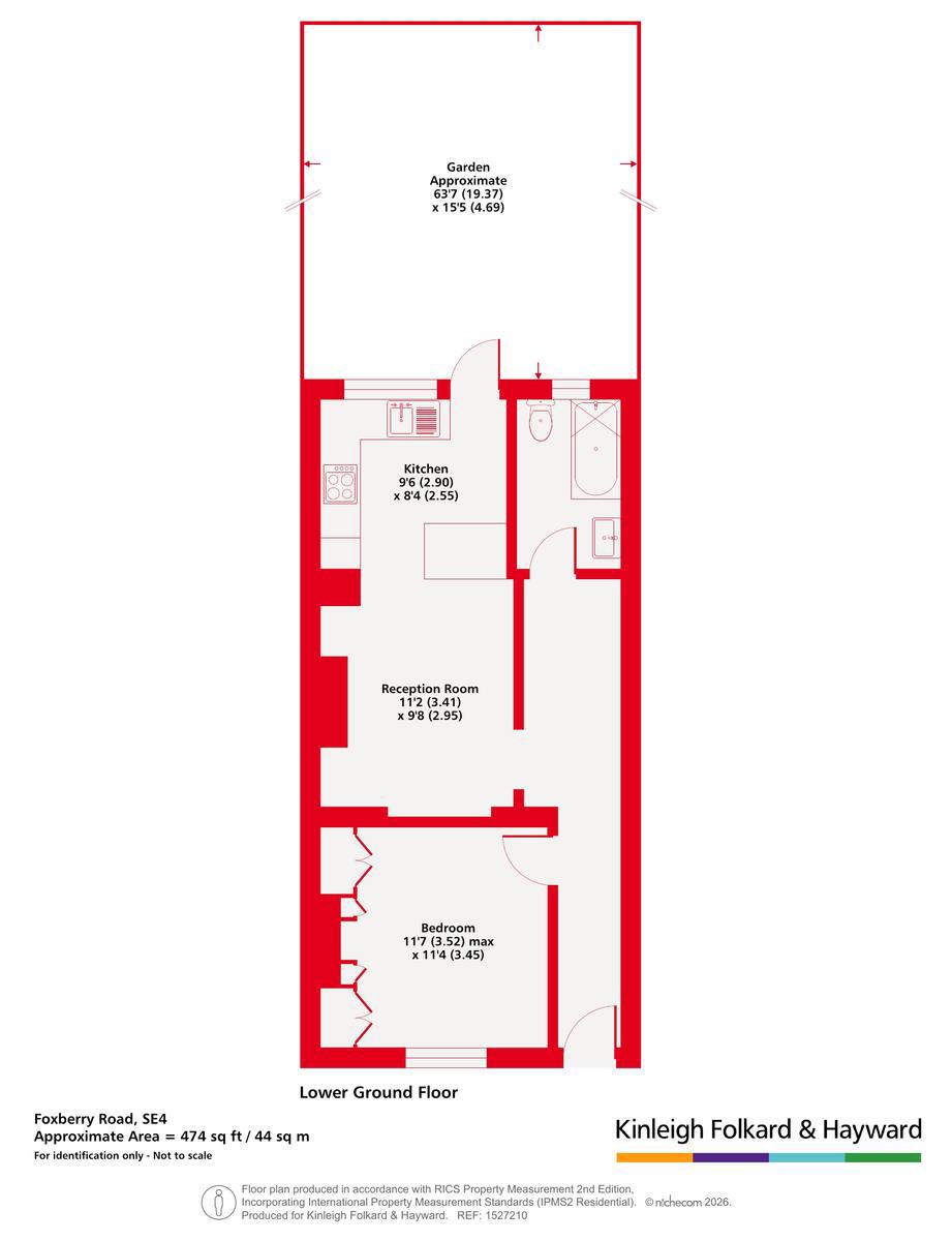 Basement Flat, 10, Foxberry Road, London floorplan