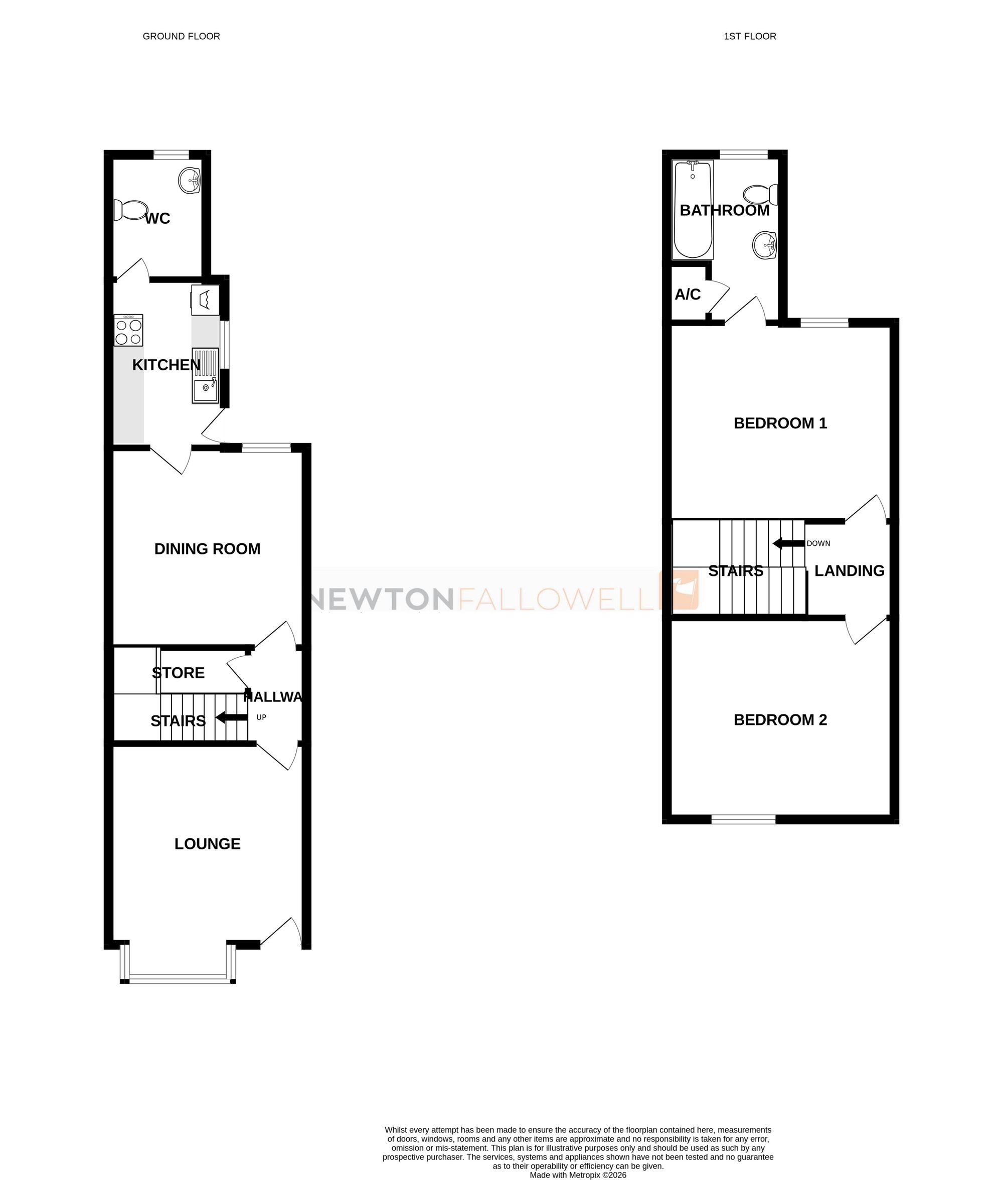 134 Bridge End Road, Grantham floorplan