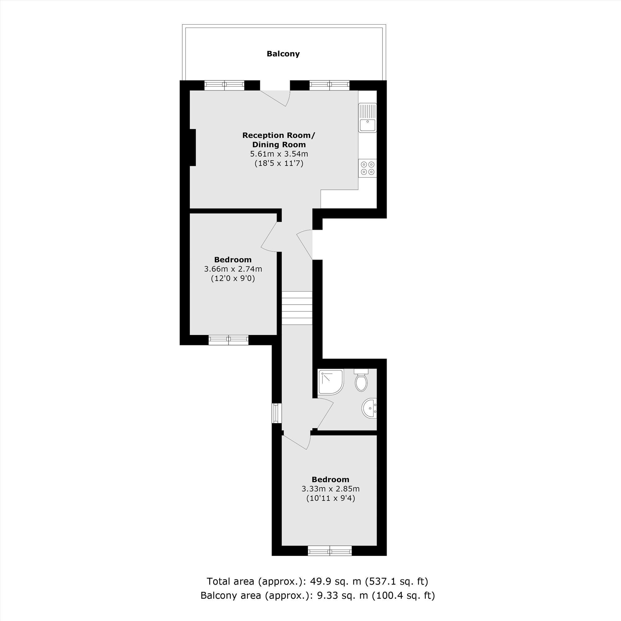 Flat 1, 12A, The Avenue, London floorplan