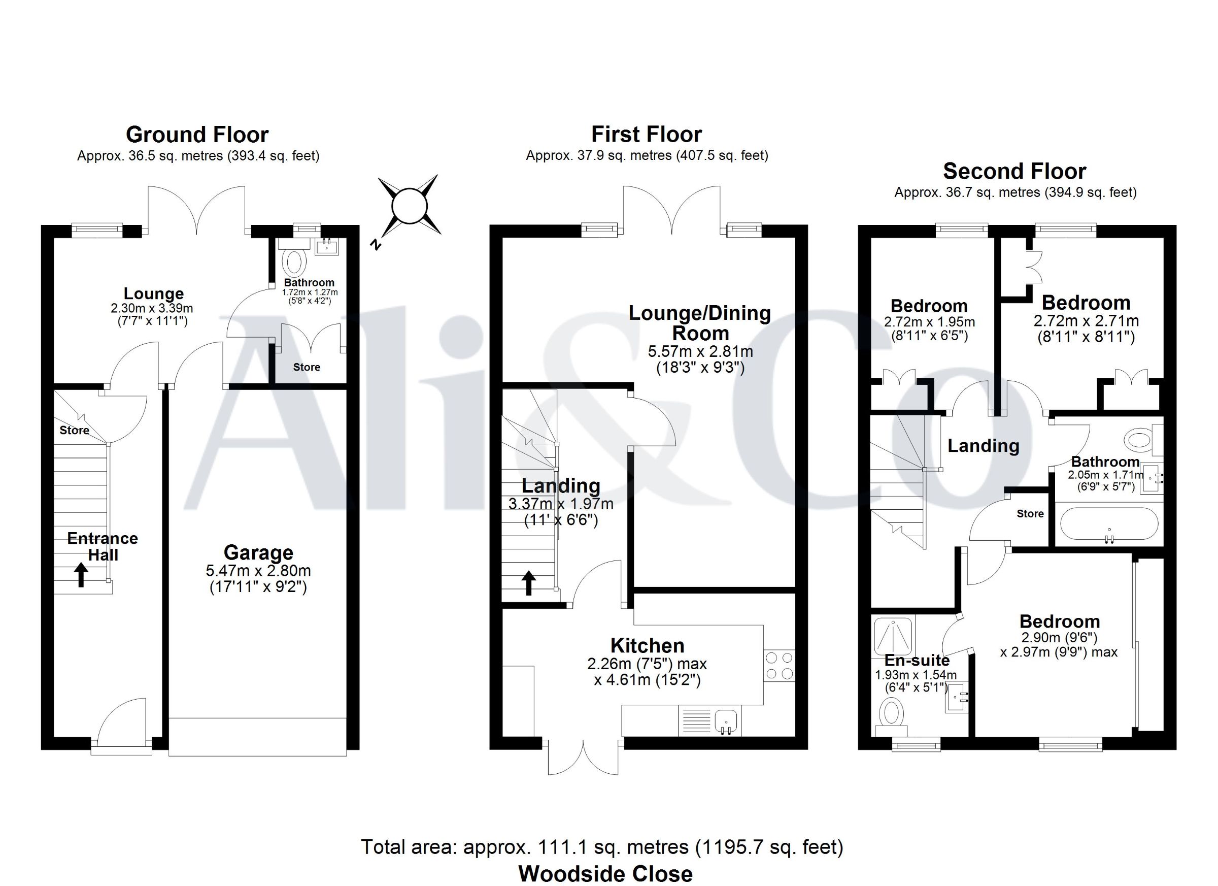 100 Woodside Close, Grays floorplan