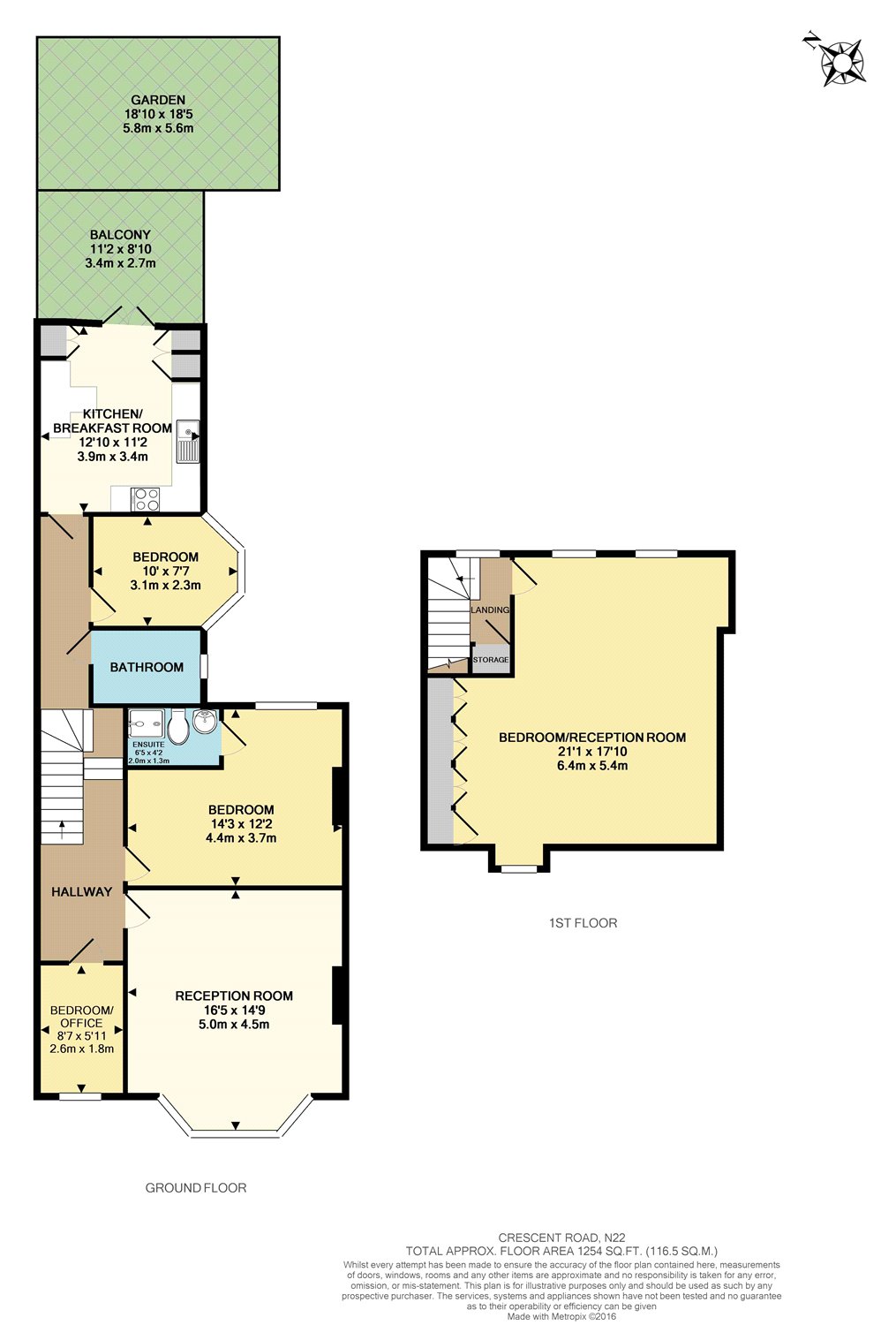 47, Crescent Road, London floorplan