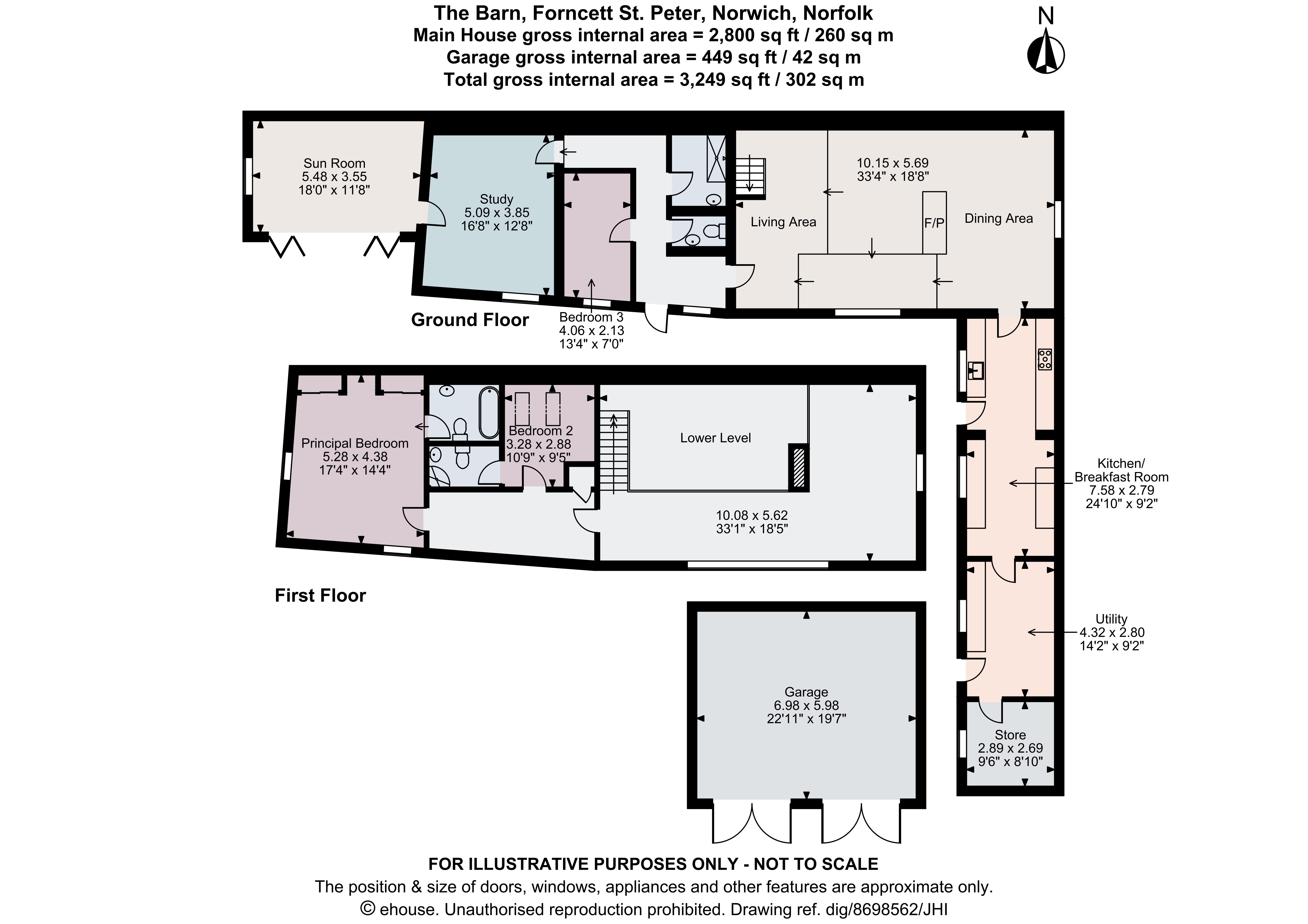 The Barn,, Low Road, Norwich floorplan