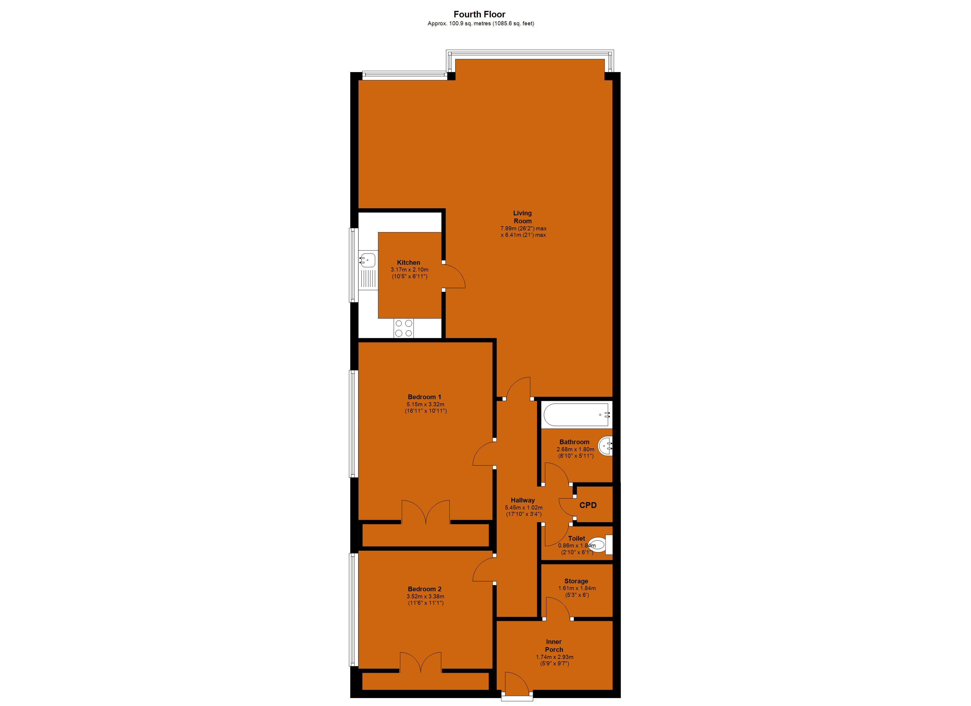 Wentworth Grange, Gosforth, Newcastle Upon Tyne NE3, 2 bedroom flat to