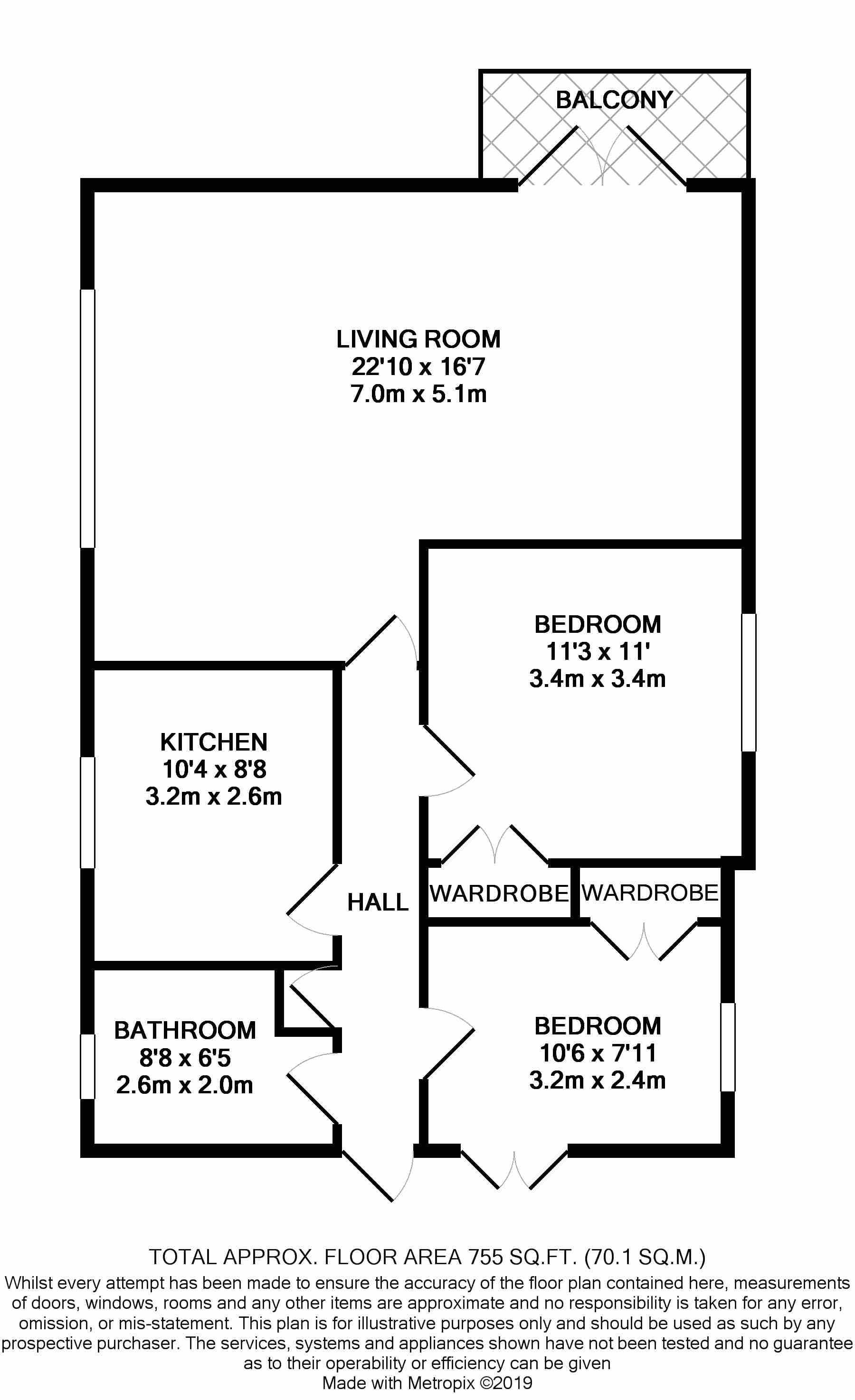 2 Bedrooms Flat for sale in Hamilton House, Belgrave Road BN25