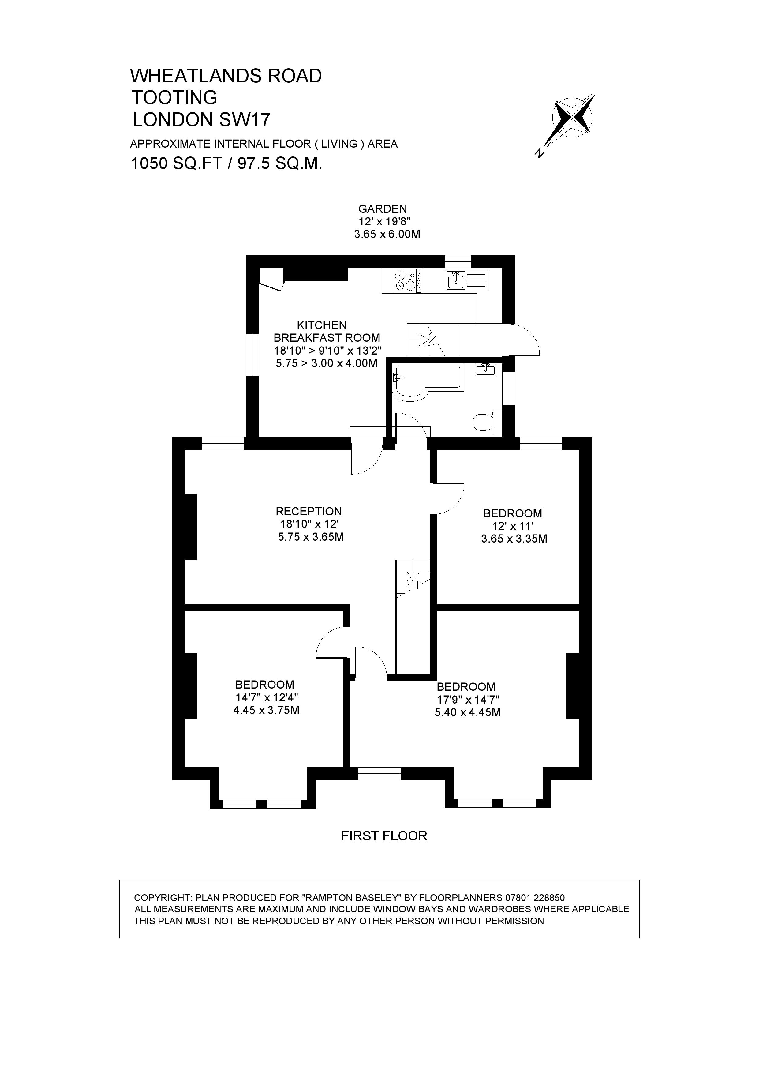 3, Wheatlands Road, London floorplan