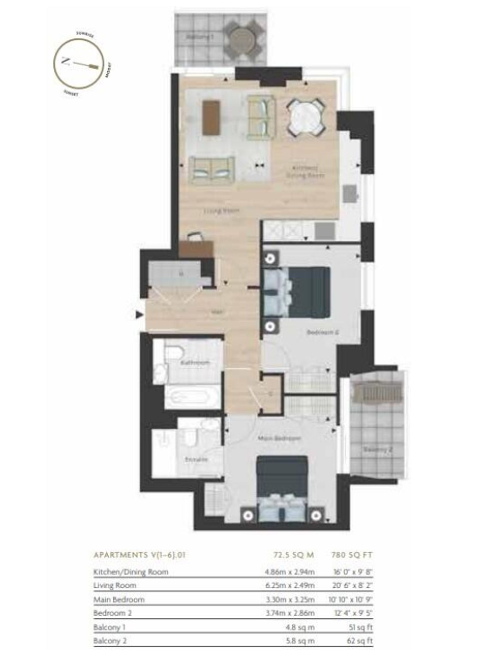 Apt 318, Vermont House, London floorplan