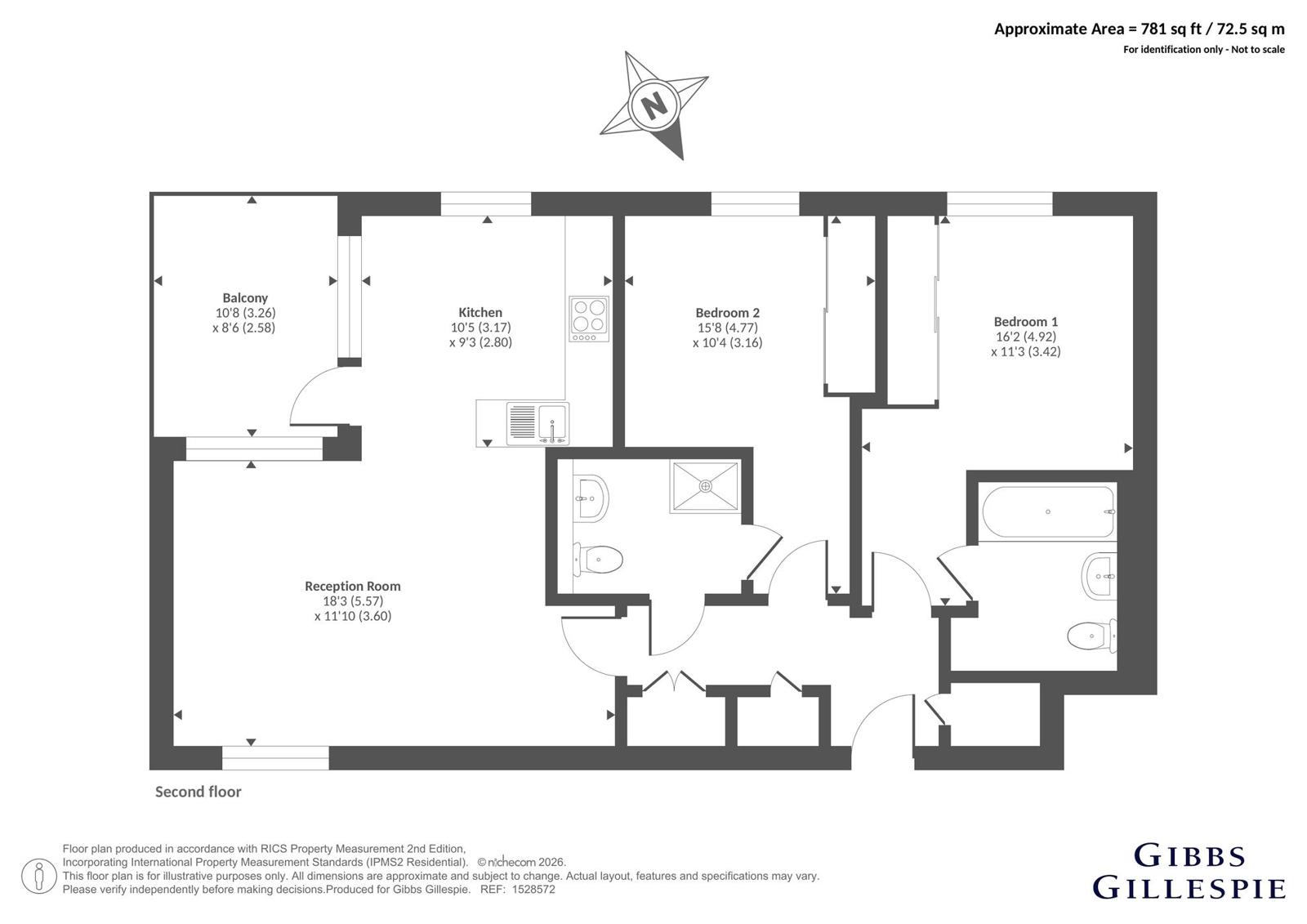 Flat 36,, Levett House, Southall floorplan