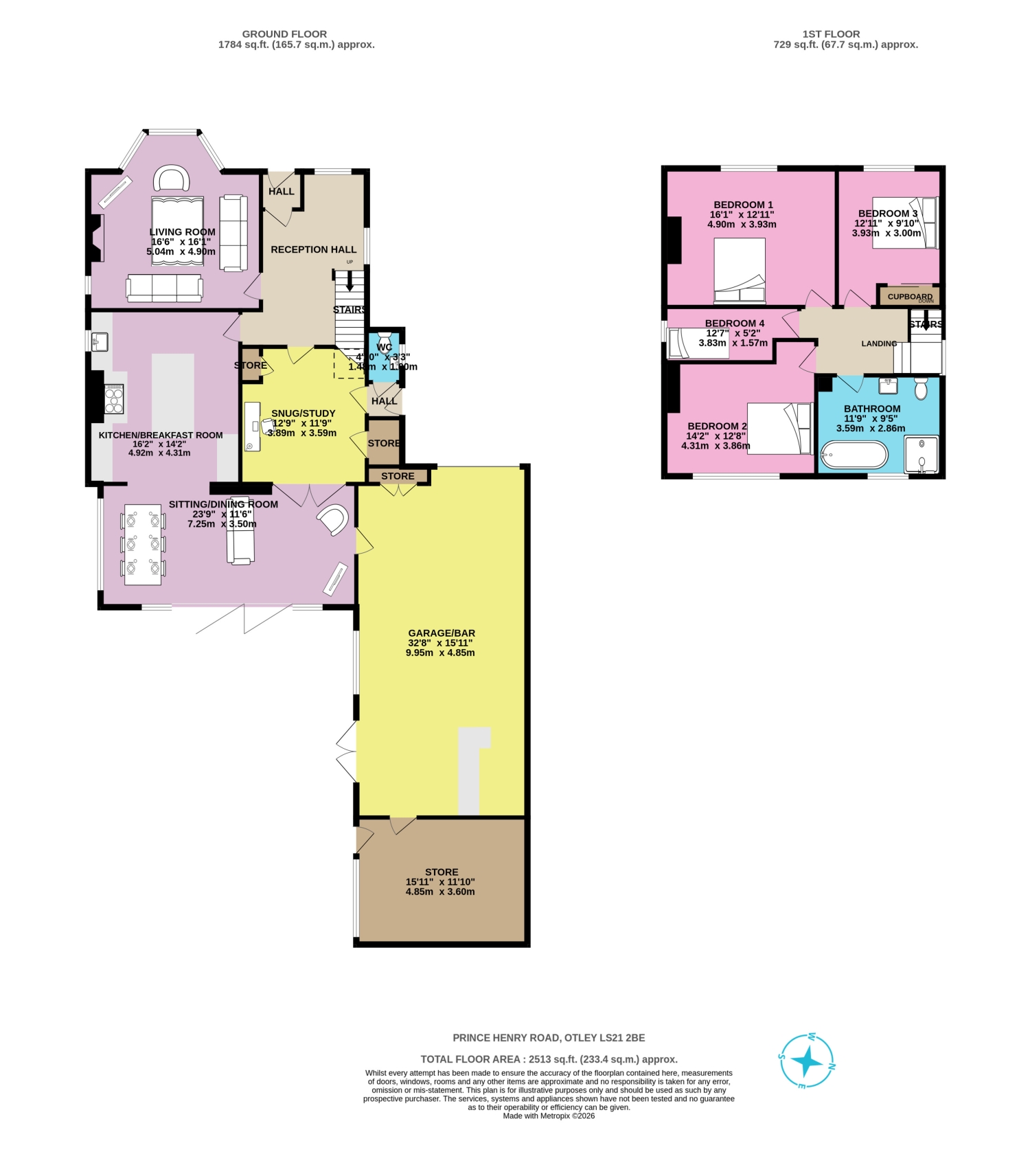 7, Prince Henry Road, Otley floorplan