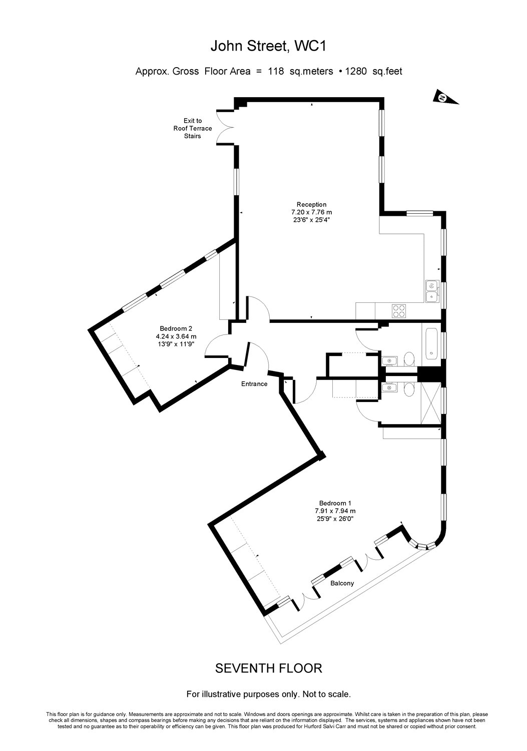 2 Bedrooms Flat to rent in John Street, Bloomsbury WC1N