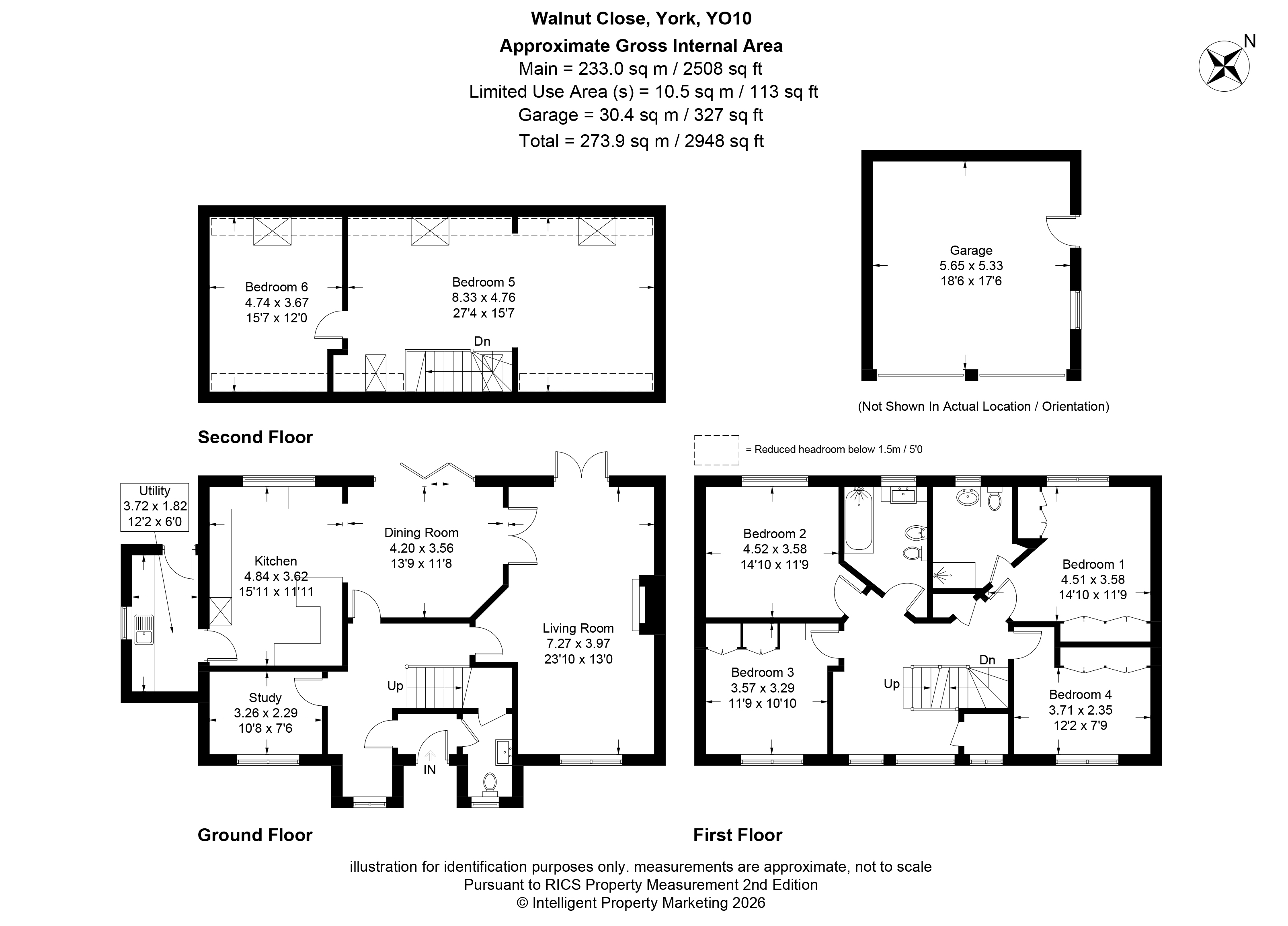 23, Walnut Close, York floorplan