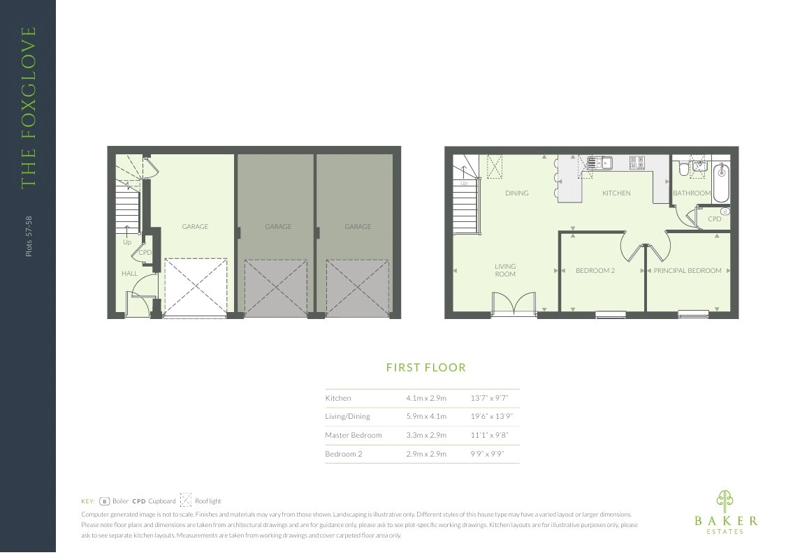 Plot 415, The Foxglove,, Little Cotton Farm, Devon floorplan