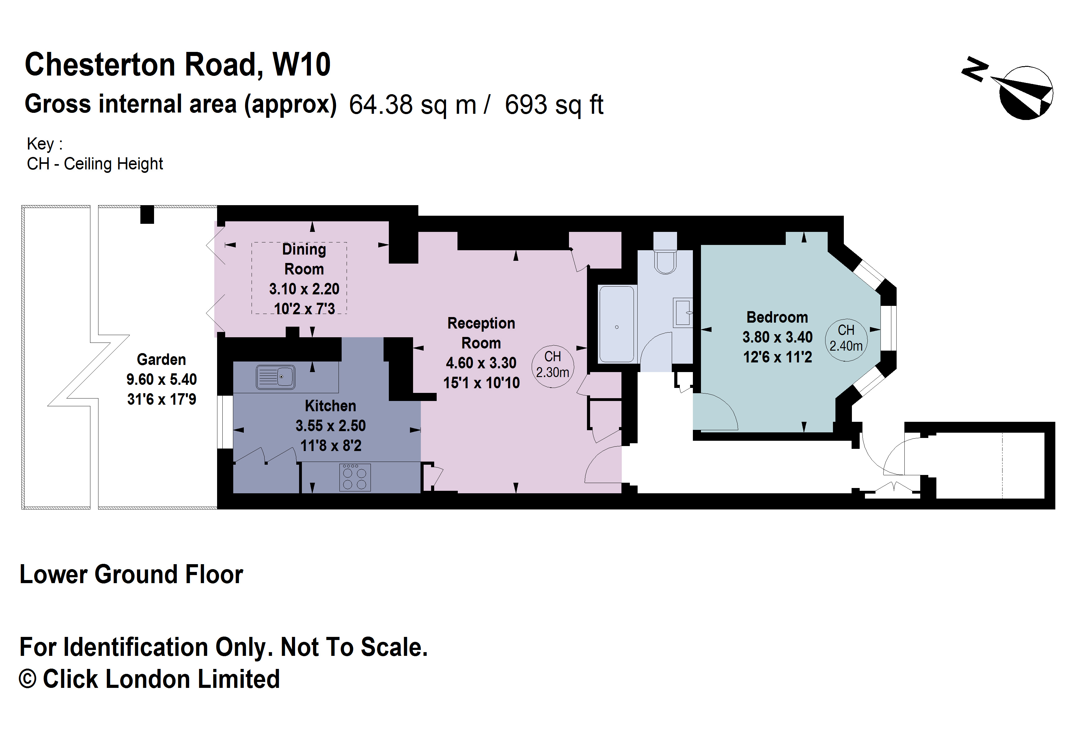 Garden Flat, 104, Chesterton Road, London floorplan