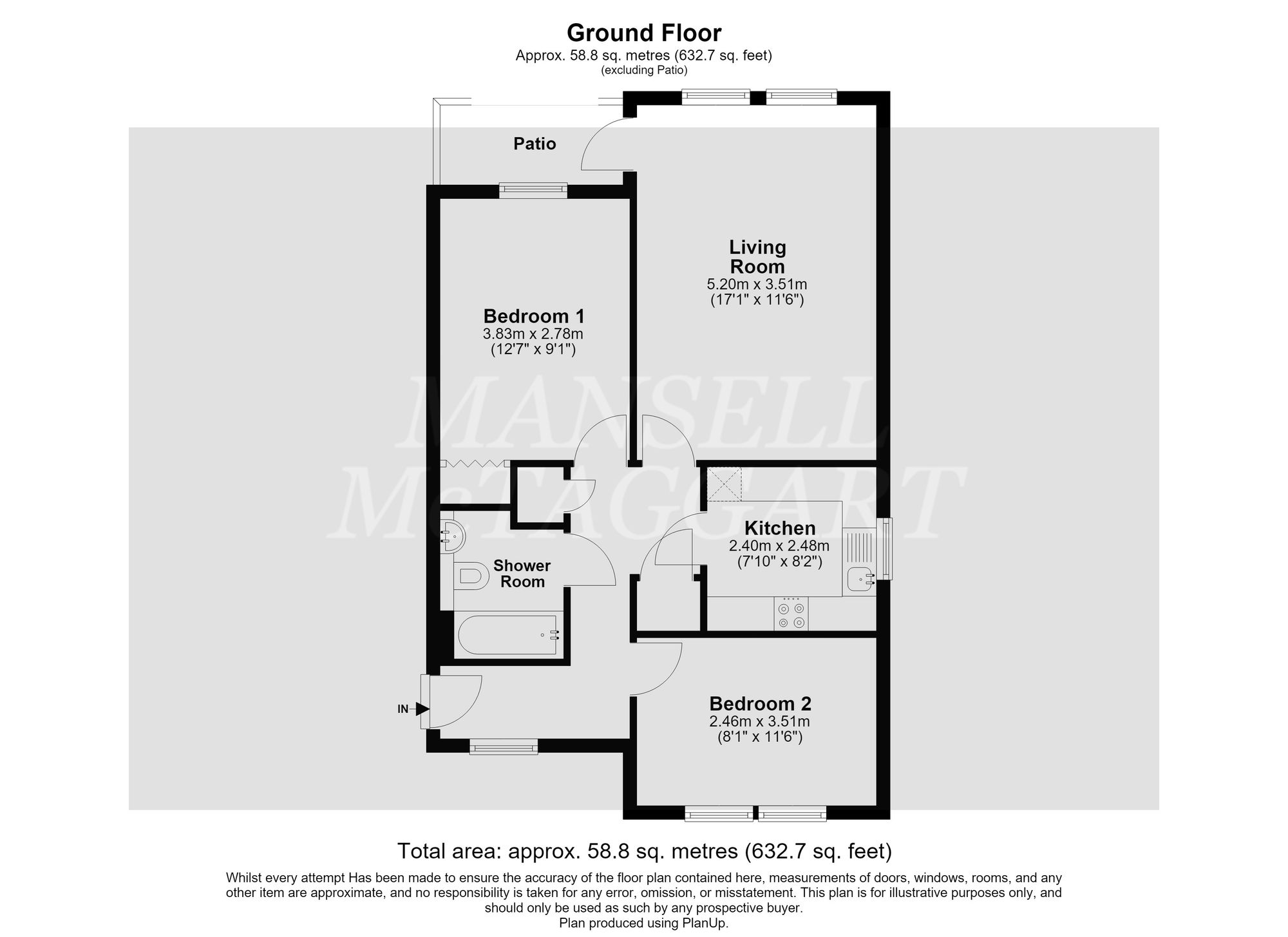 17 Great House Court Fairfield Road, East Grinstead floorplan