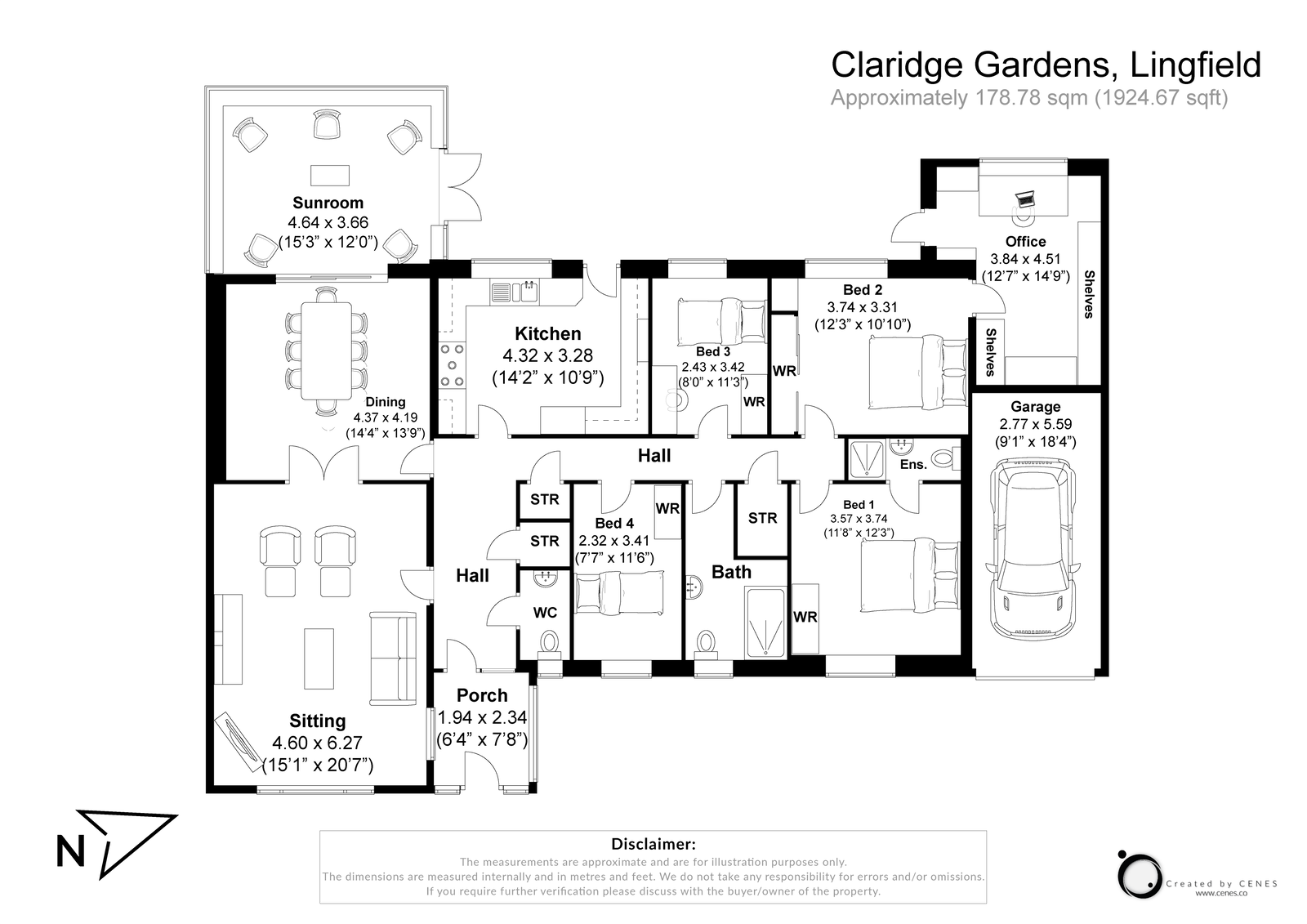 5, Claridge Gardens, Lingfield floorplan