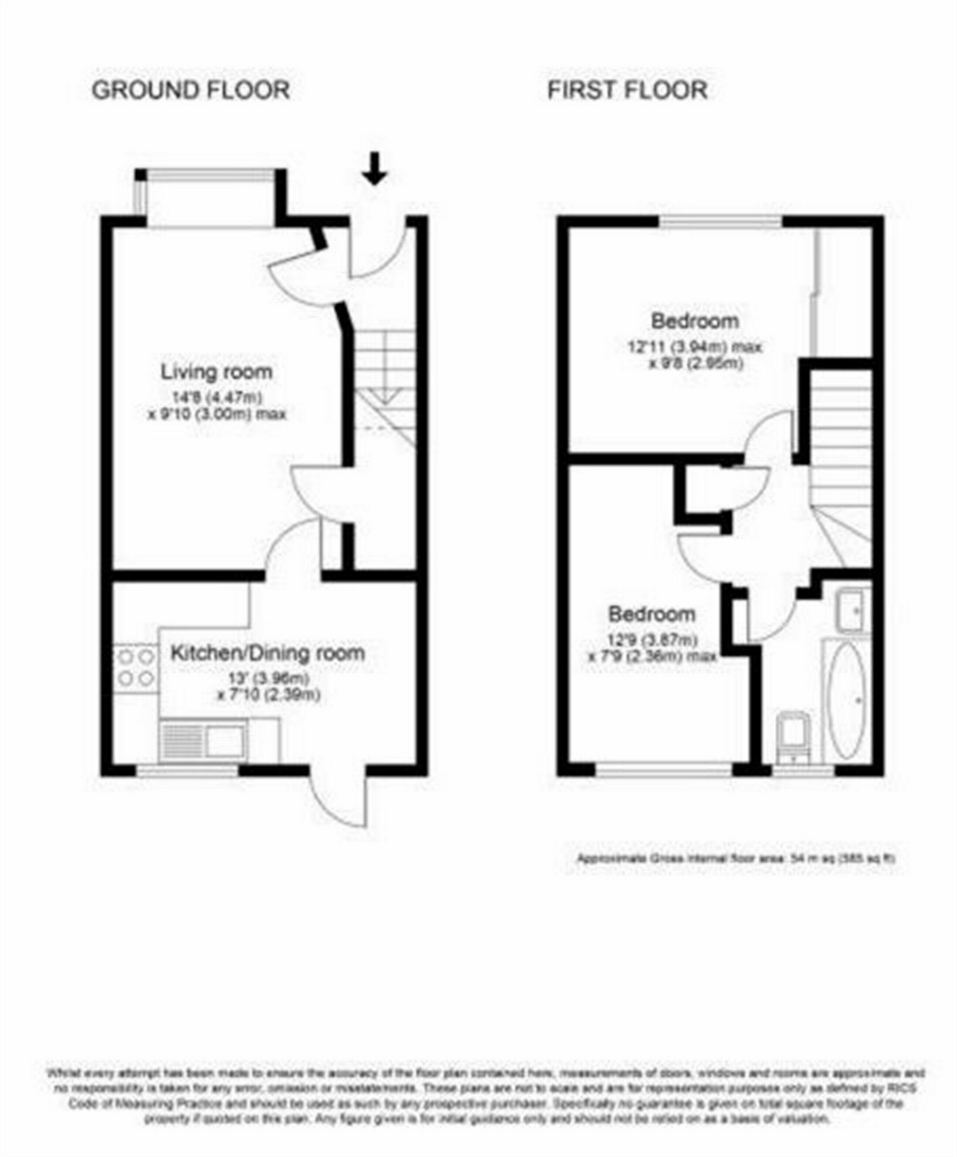 2 Bedrooms End terrace house for sale in Spicer Close, Walton-On-Thames, Surrey KT12