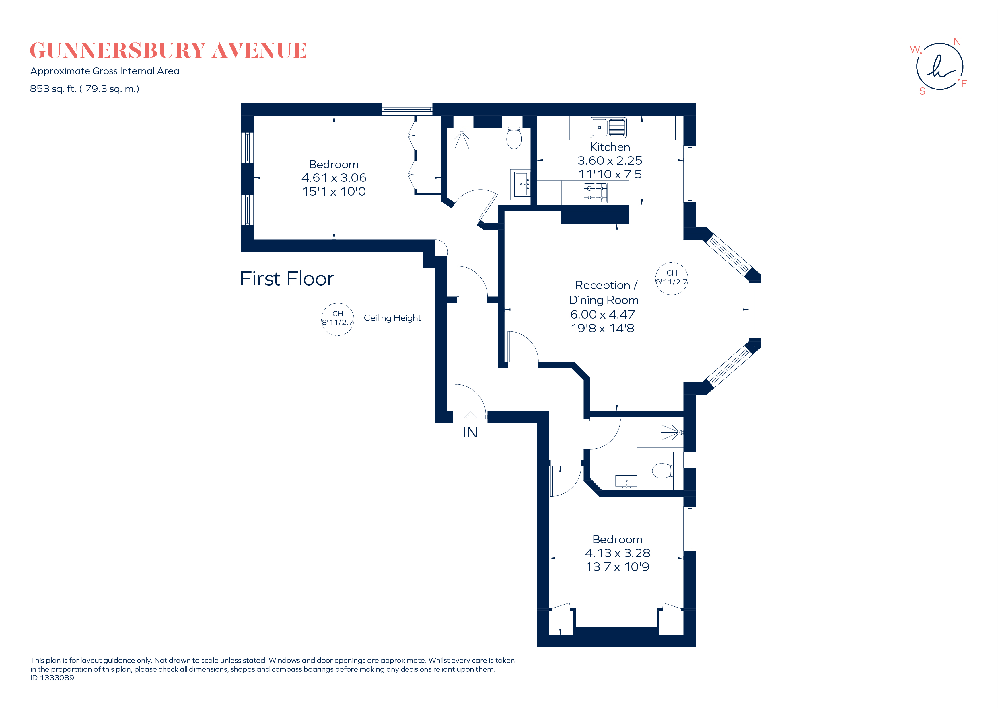 1D, Gunnersbury Avenue, Ealing floorplan