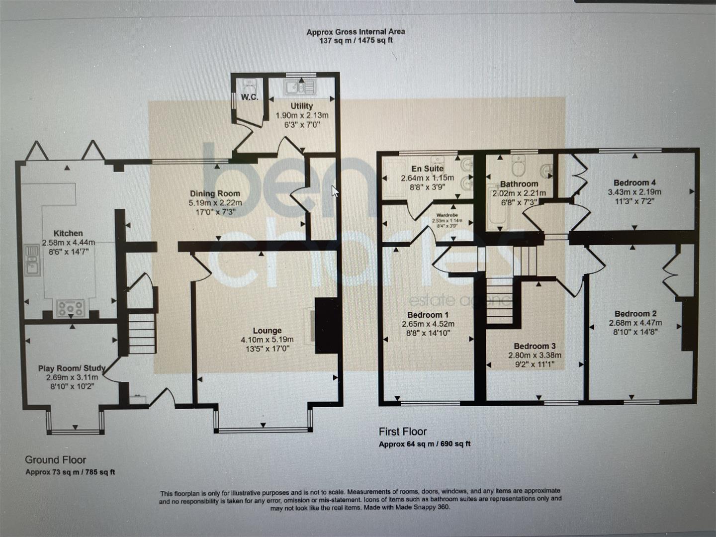 3, Dene Villas, Chester Le Street floorplan