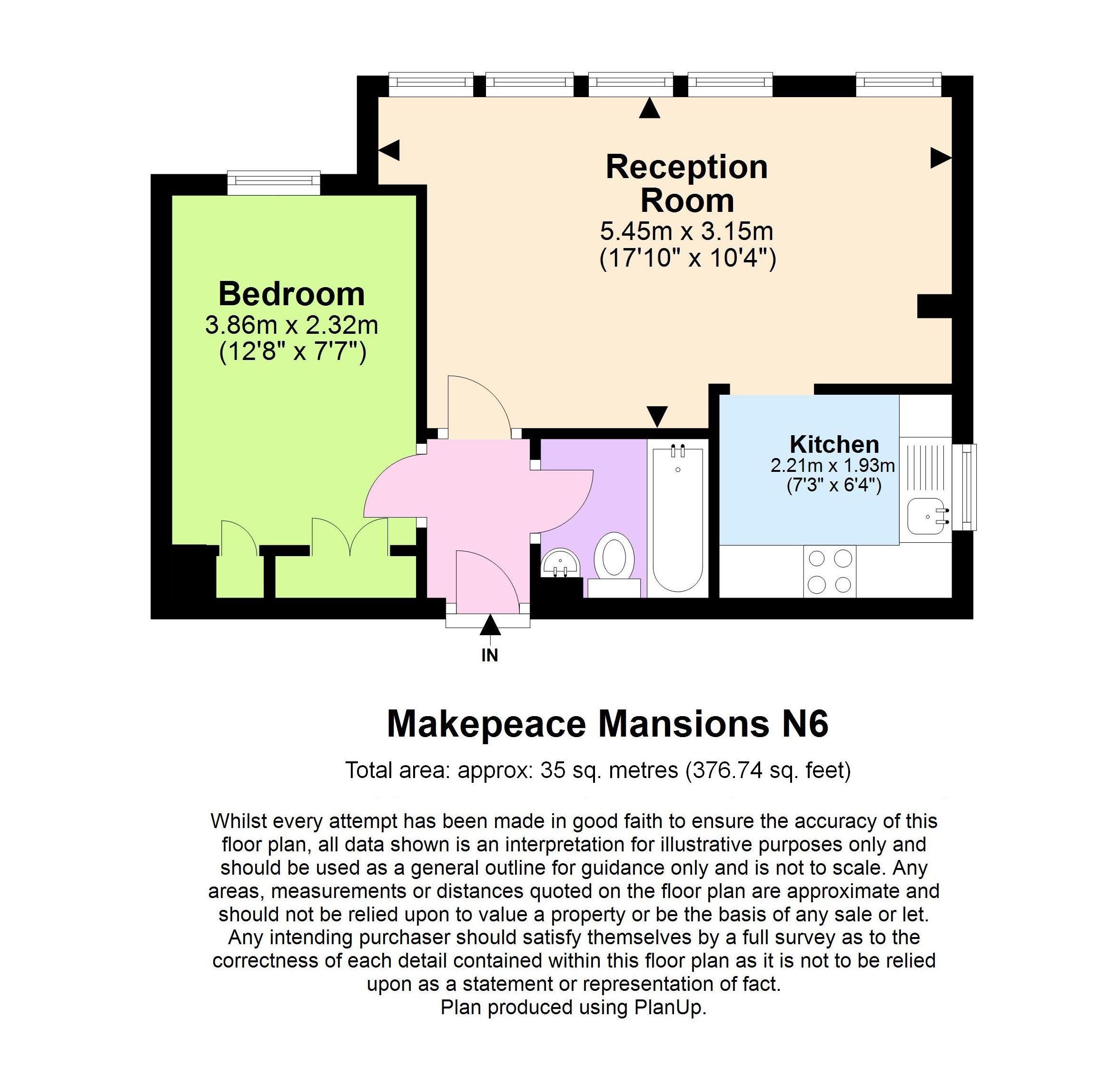 1 bed flat for sale in Makepeace Mansions, Makepeace Avenue, Highgate