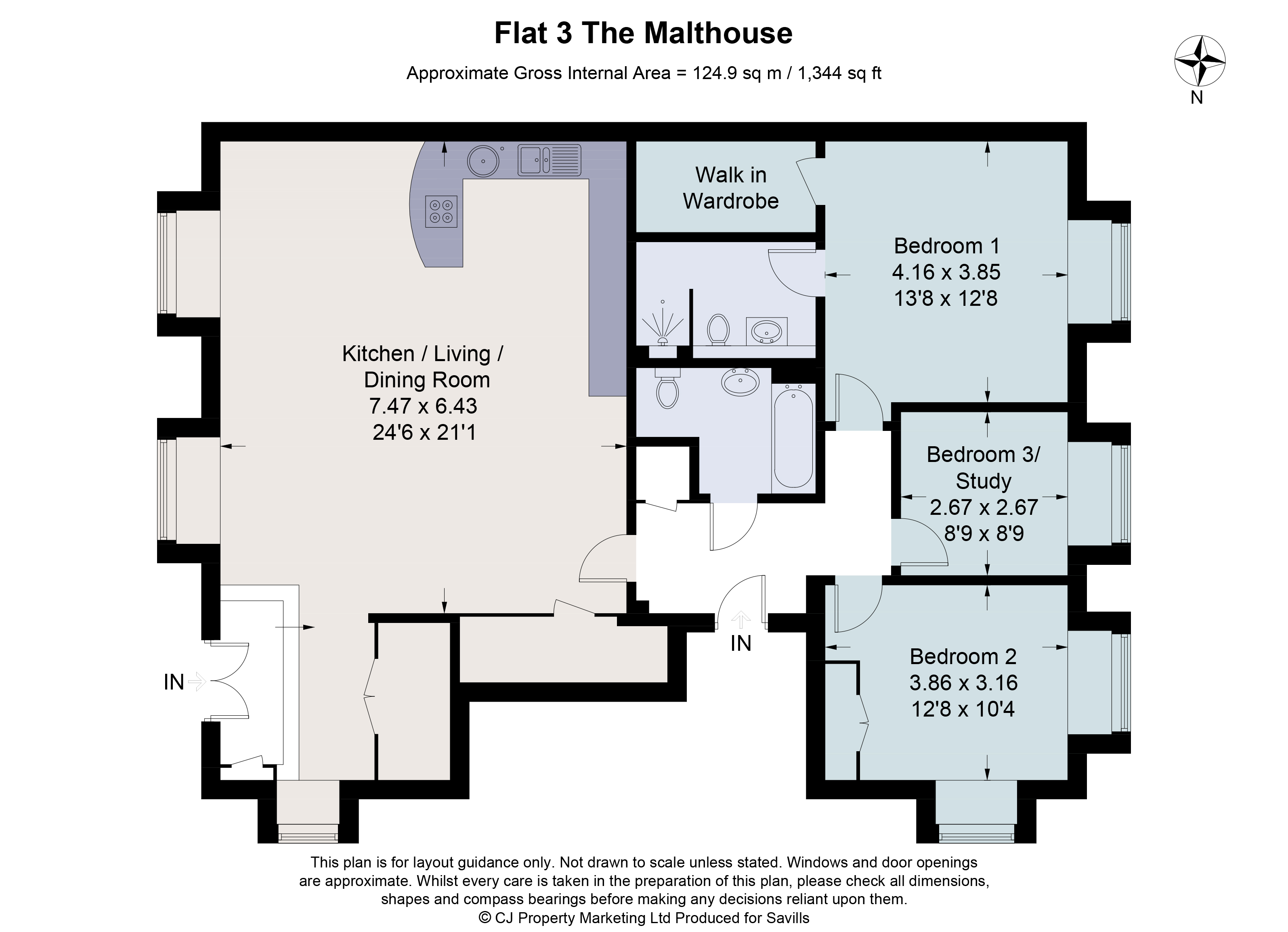 Flat 3, 45, New Street, Oxfordshire floorplan