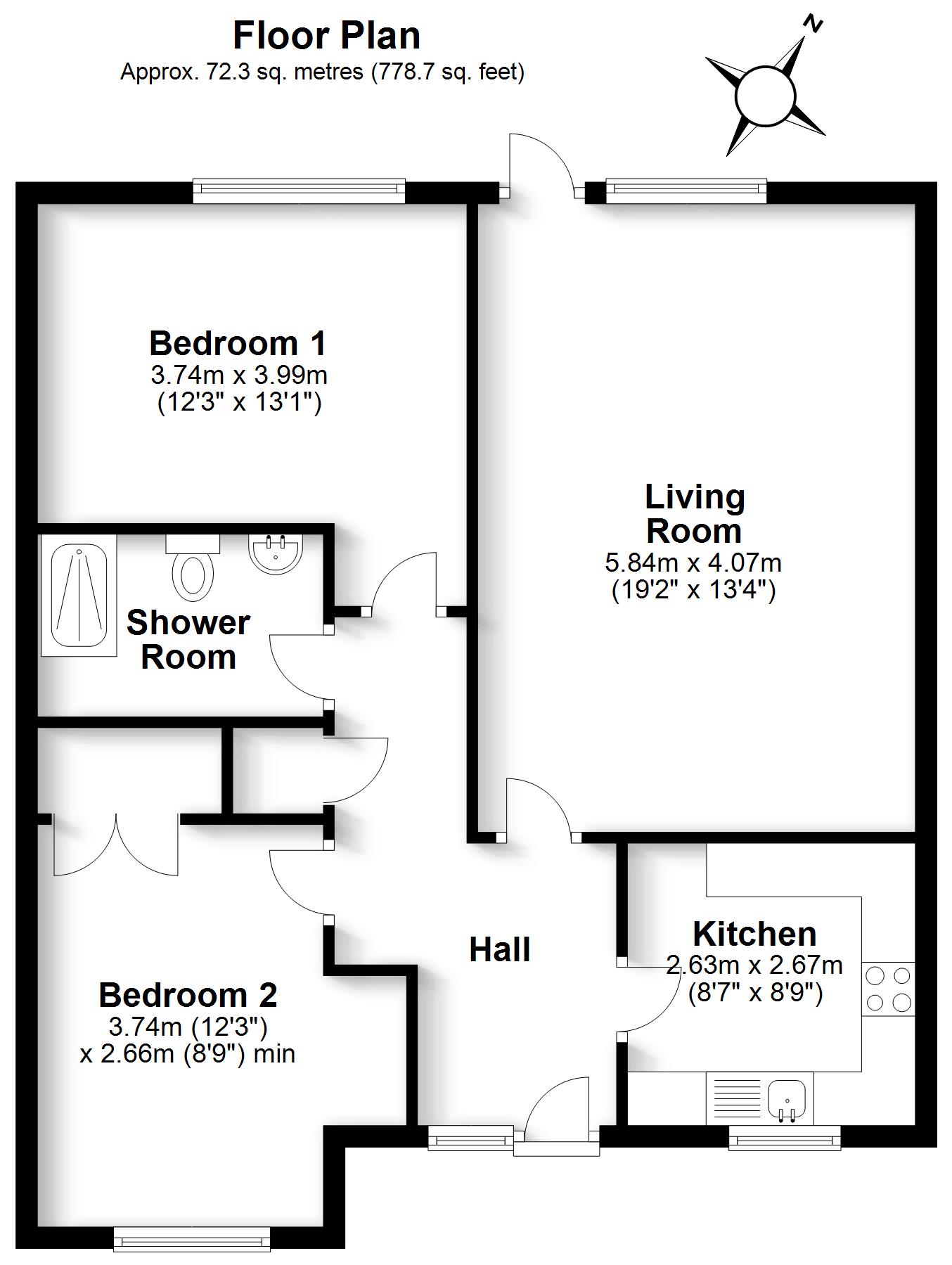 Cottenham Court Bungalows, High Street, Cottenham CB24, 2 bedroom