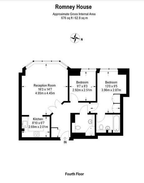 Apartment 418, Romney House, London floorplan