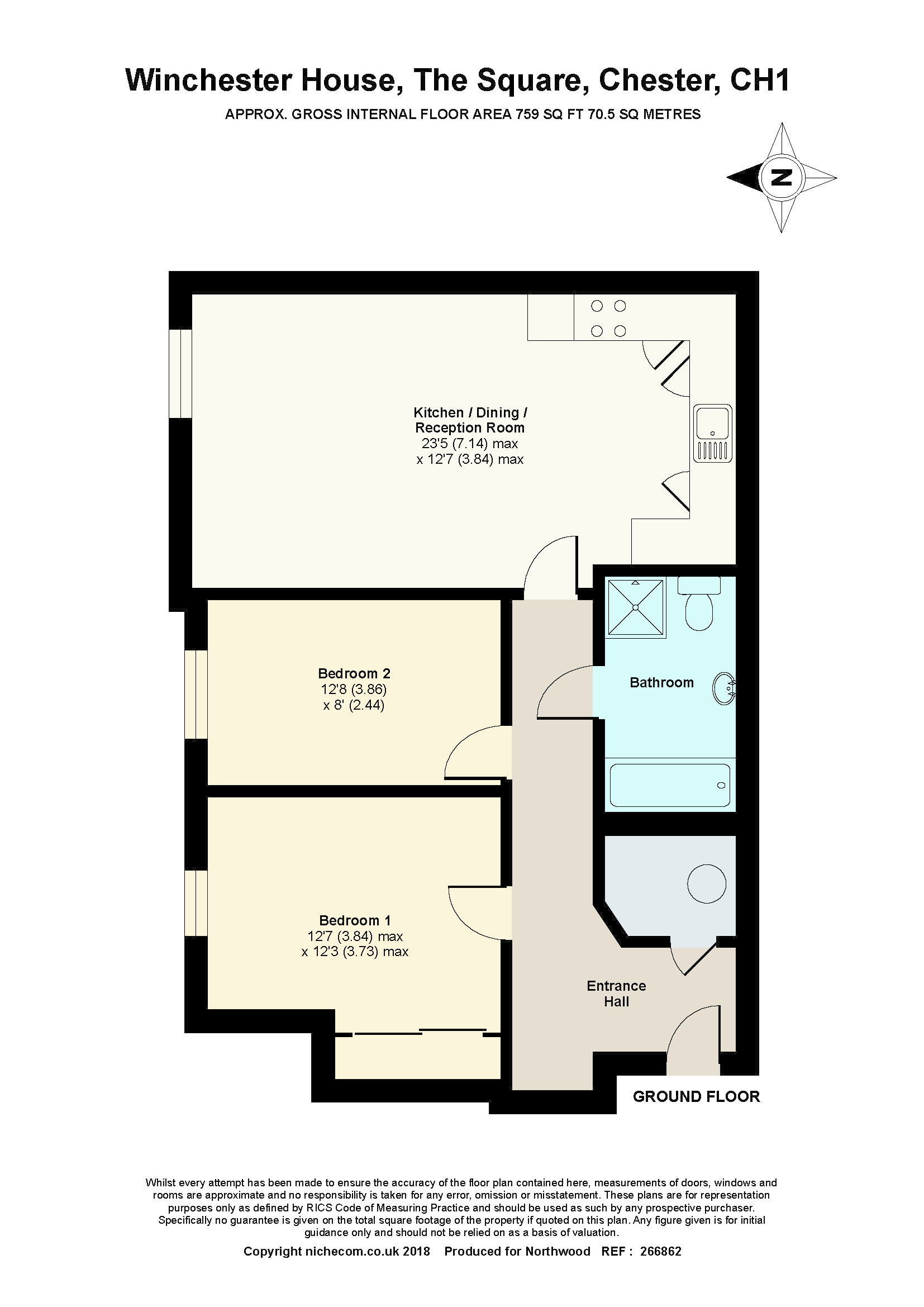 2 Bedrooms Flat for sale in Winchester House, Seller Street, Chester CH1