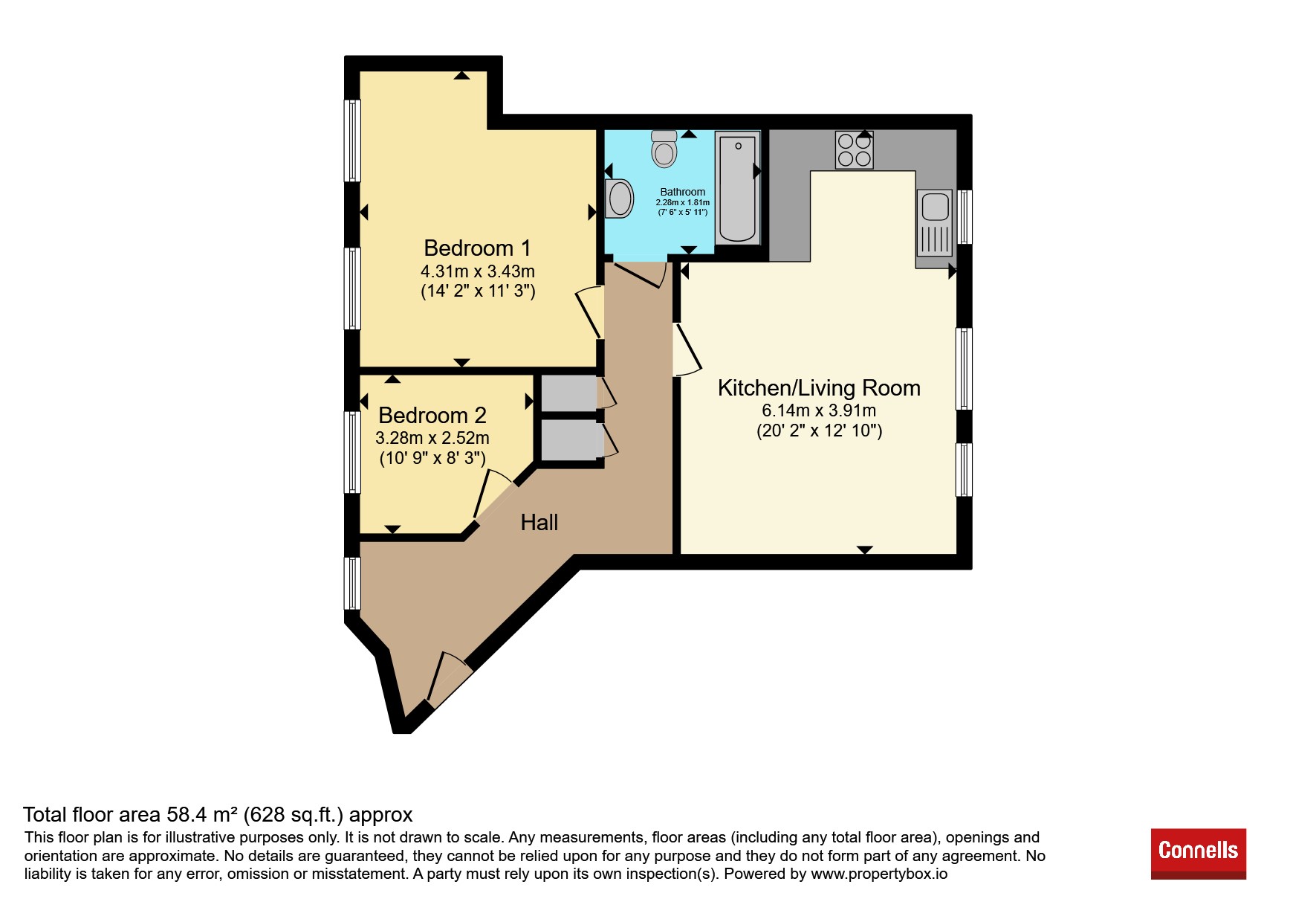 14, Queripel Close, TUNBRIDGE WELLS floorplan