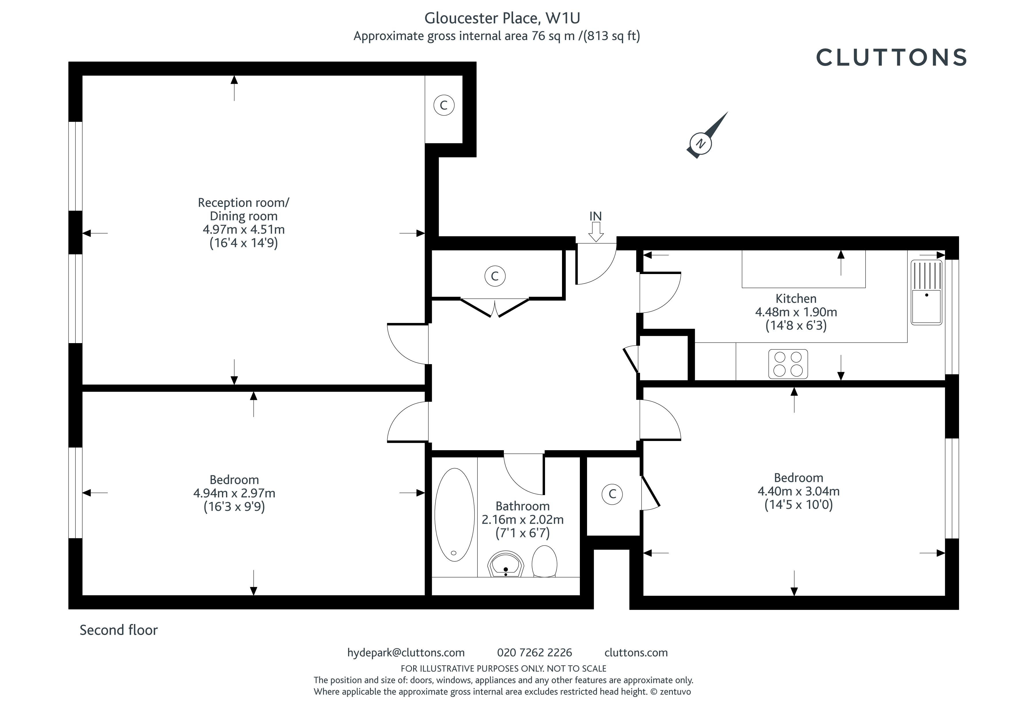 2 Bedrooms Flat to rent in Gloucester Place, London W1U